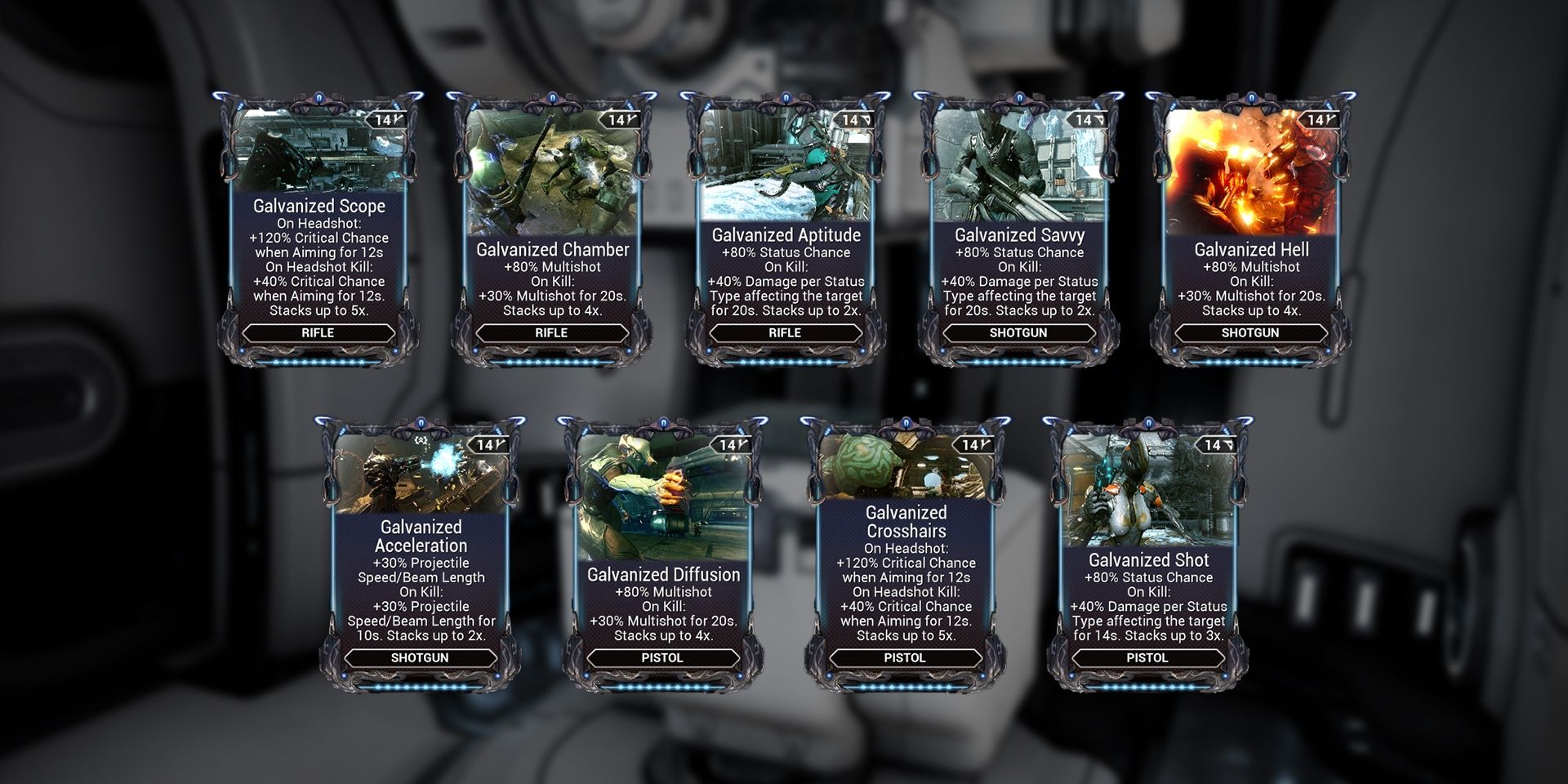 Warframe Galvanized Mods