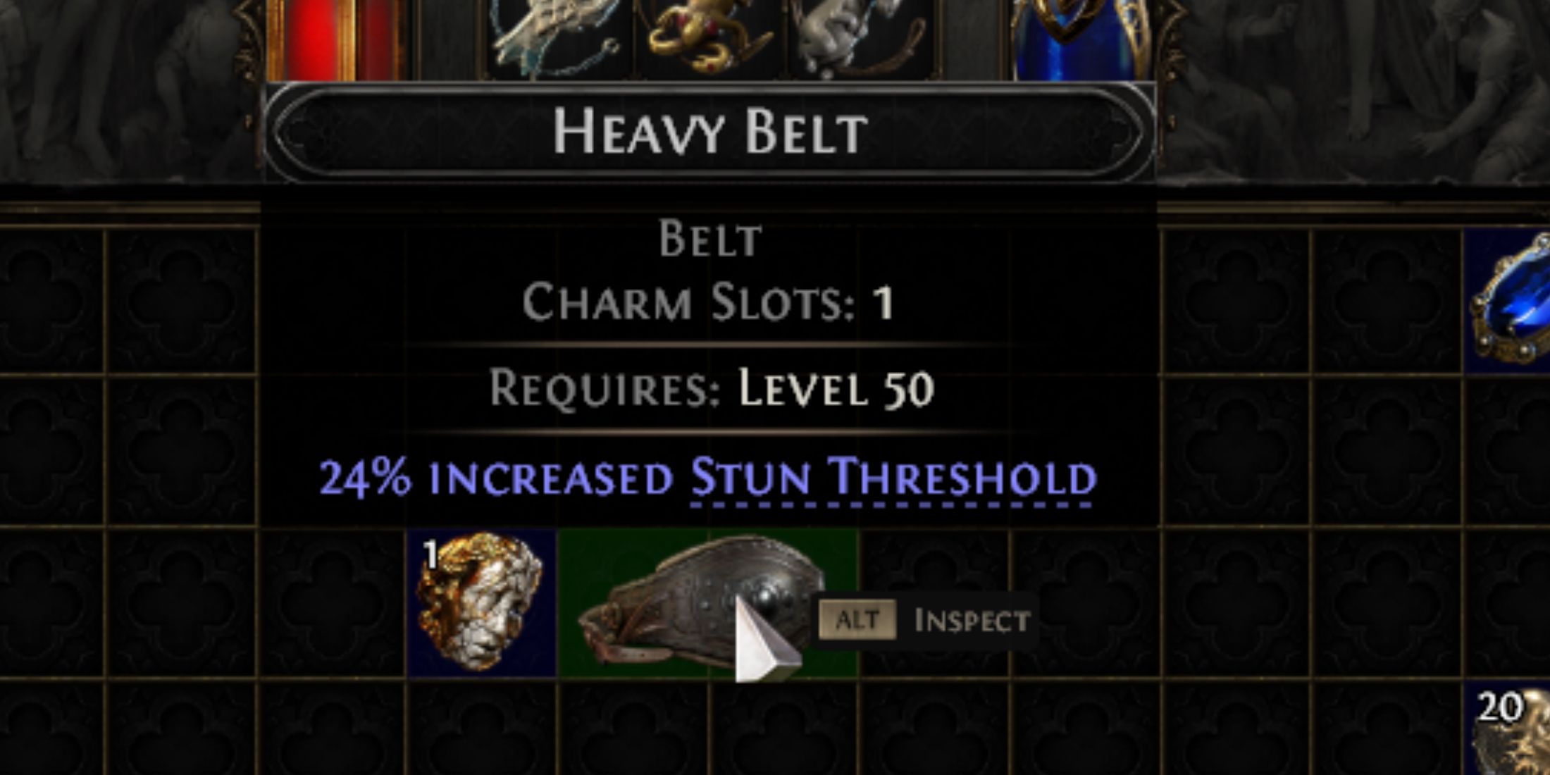 using a chance orb on a heavy belt in path of exile 2