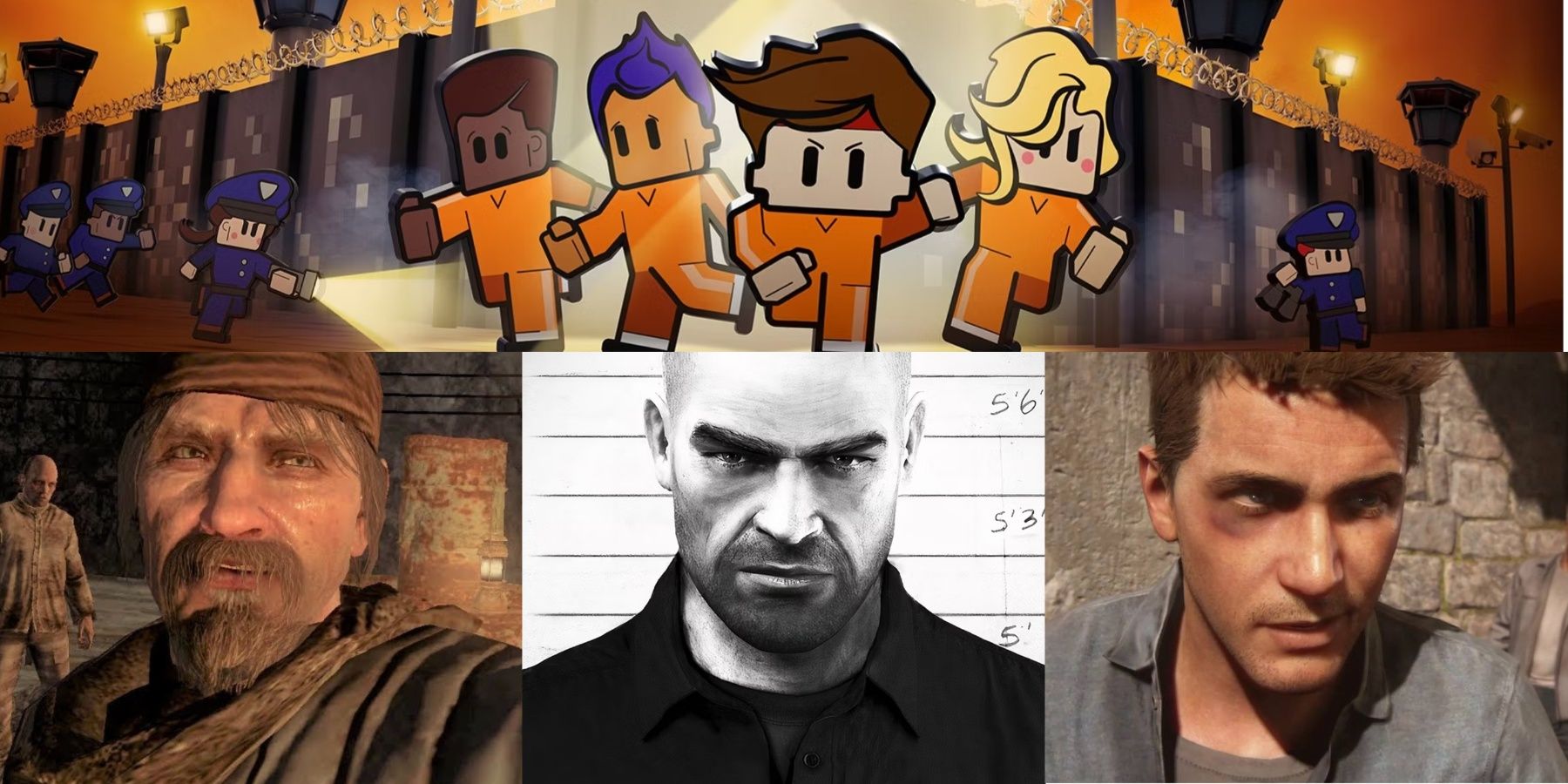 A Split Image Of Games Where You Break Out of Prison Feature Image