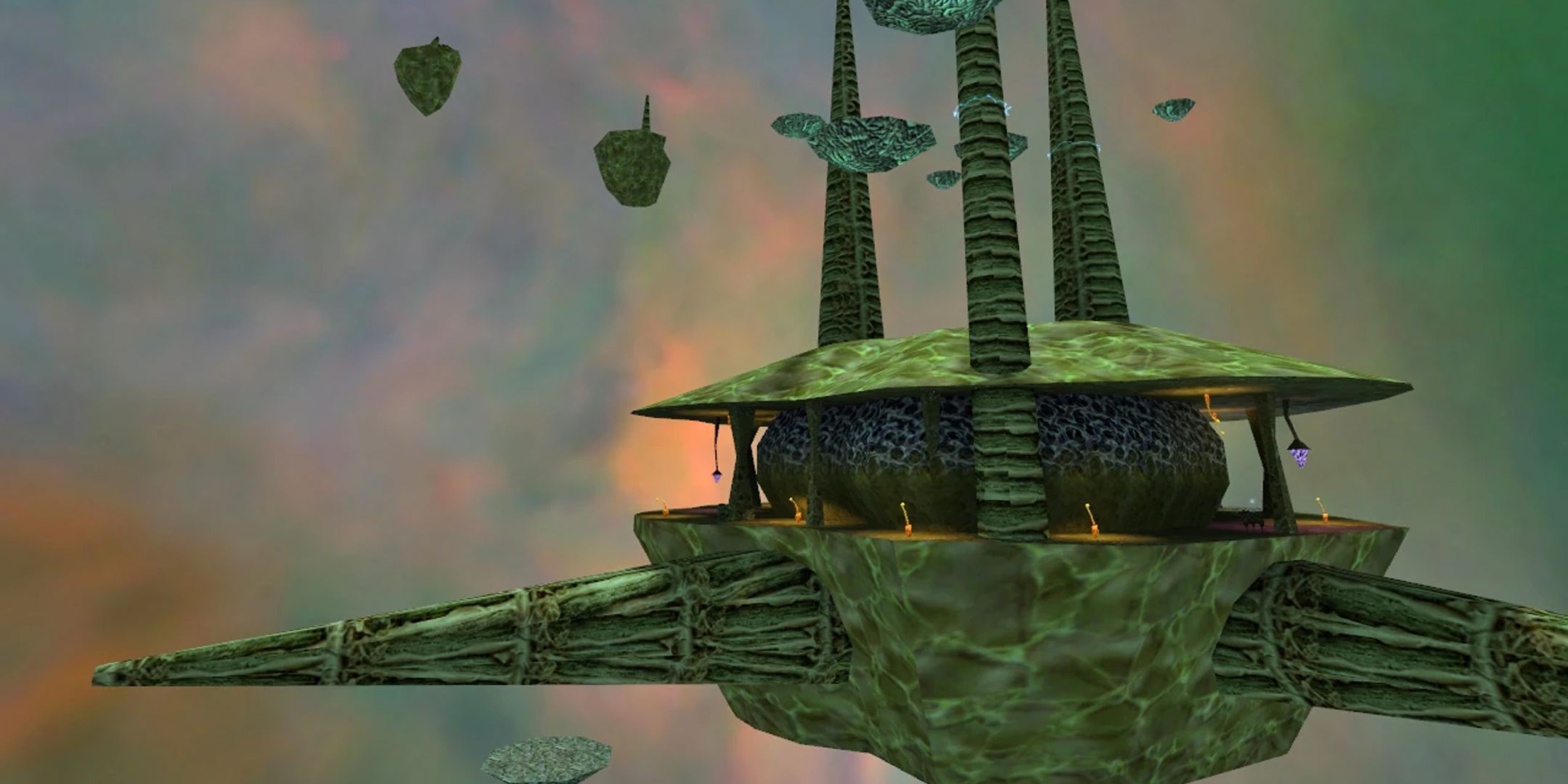 Half-Life screenshot of a floating island in Xen.