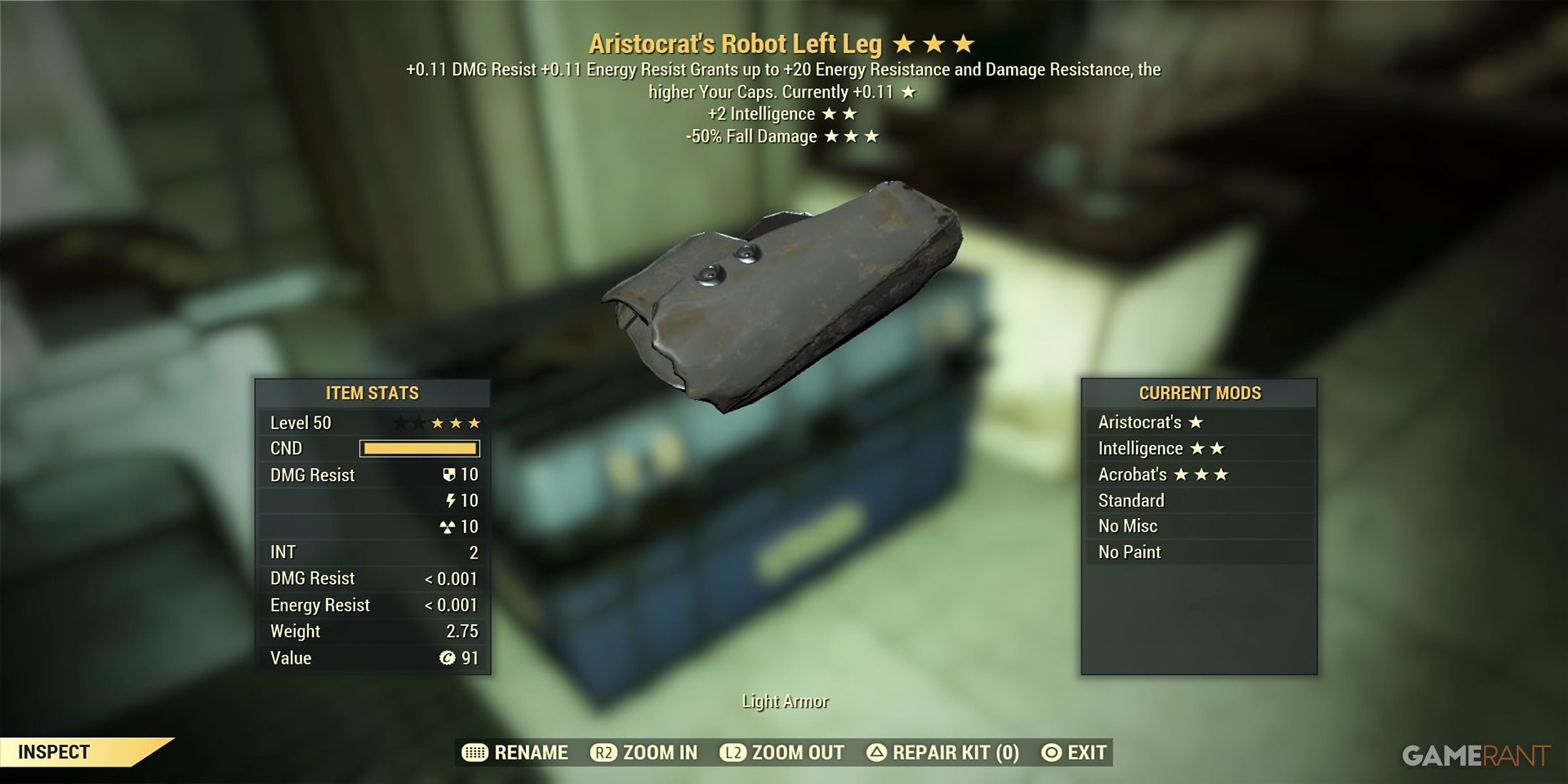 Aristocrat Armor In Fallout 76