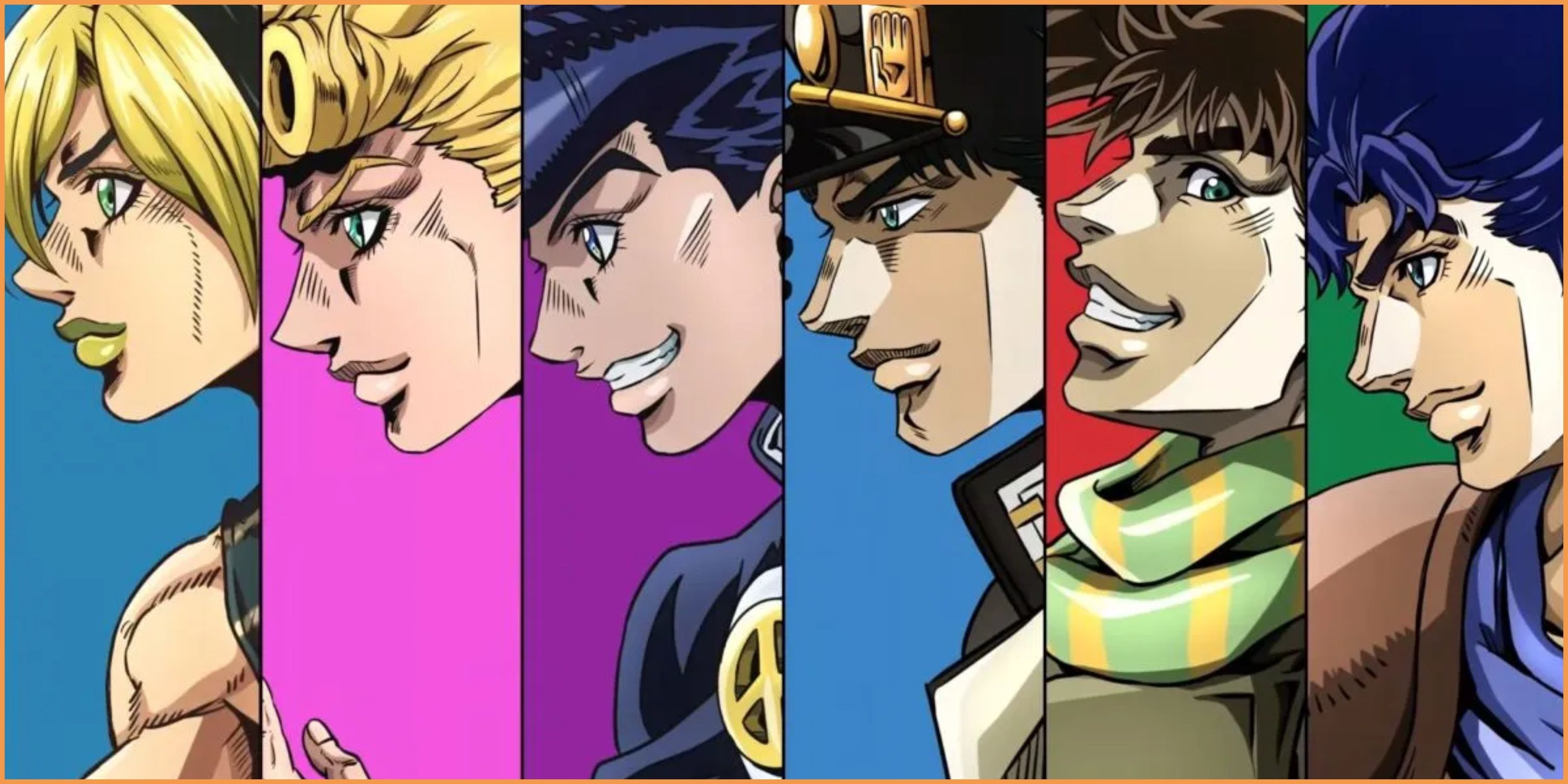 A picture of the members of the Joestar family.