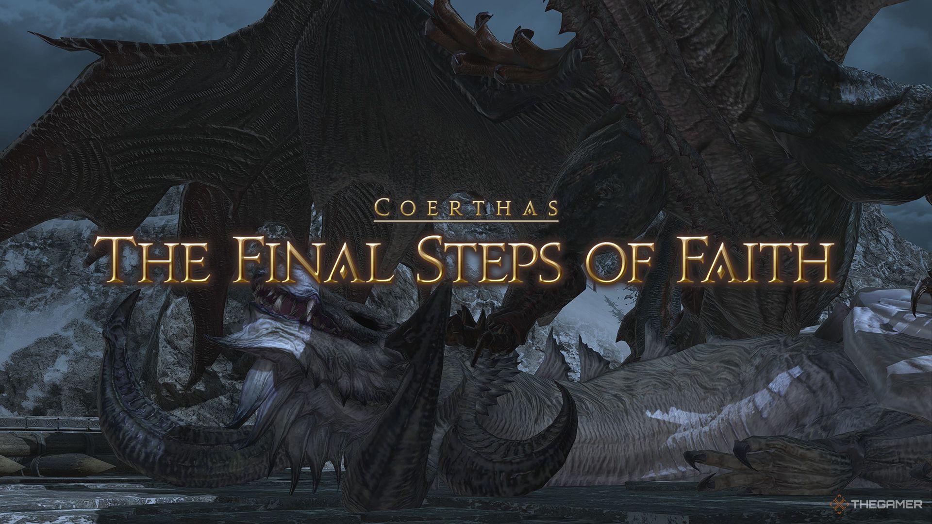  The duty intro and title for The Final Steps of Faith in Final Fantasy 14.