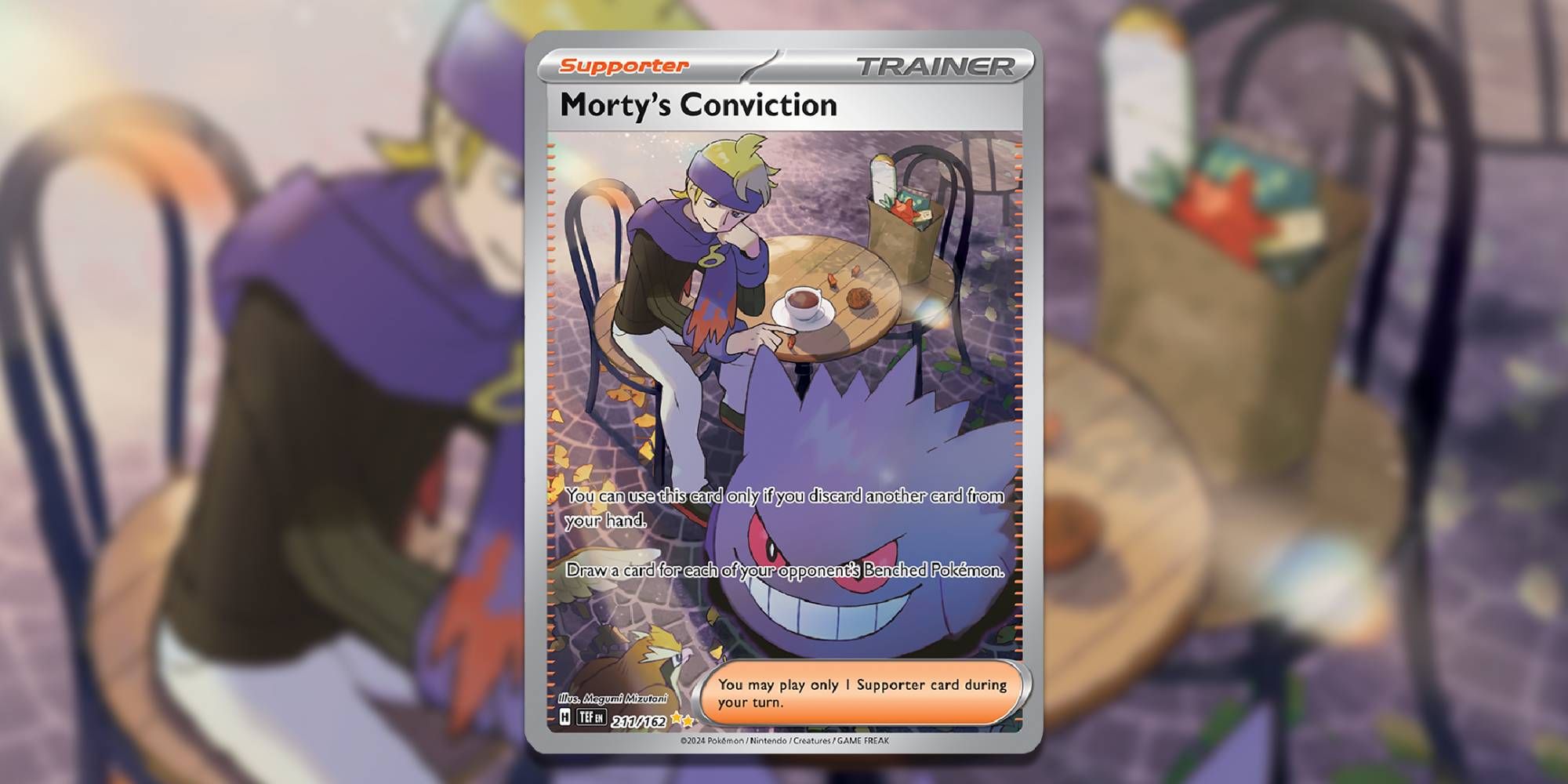 Morty's Conviction by Megumi Mizutani in the Pokemon TCG.