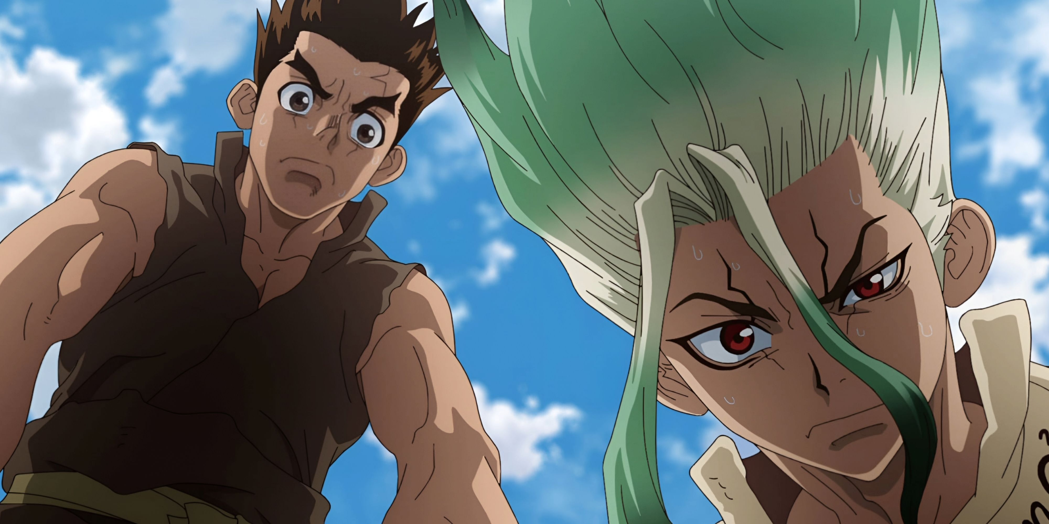 taiju and senku from dr stone