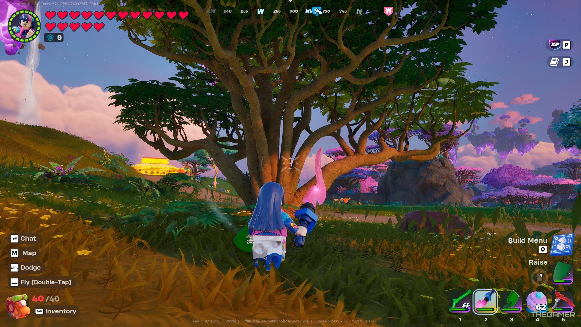 Mahogany Tree In Lost Isles In Lego Fortnite Odyssey.