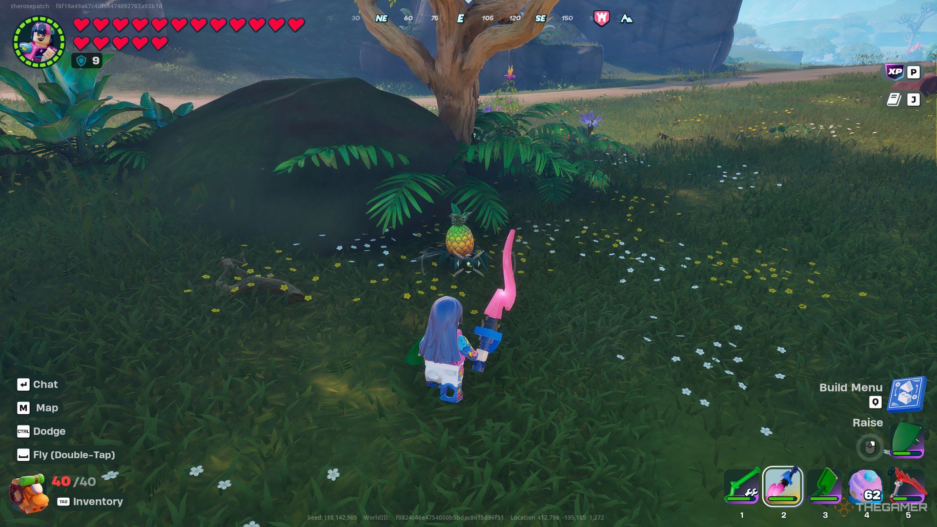 Finding A Pineapple In Lost Isles In Lego Fortnite Odyssey.