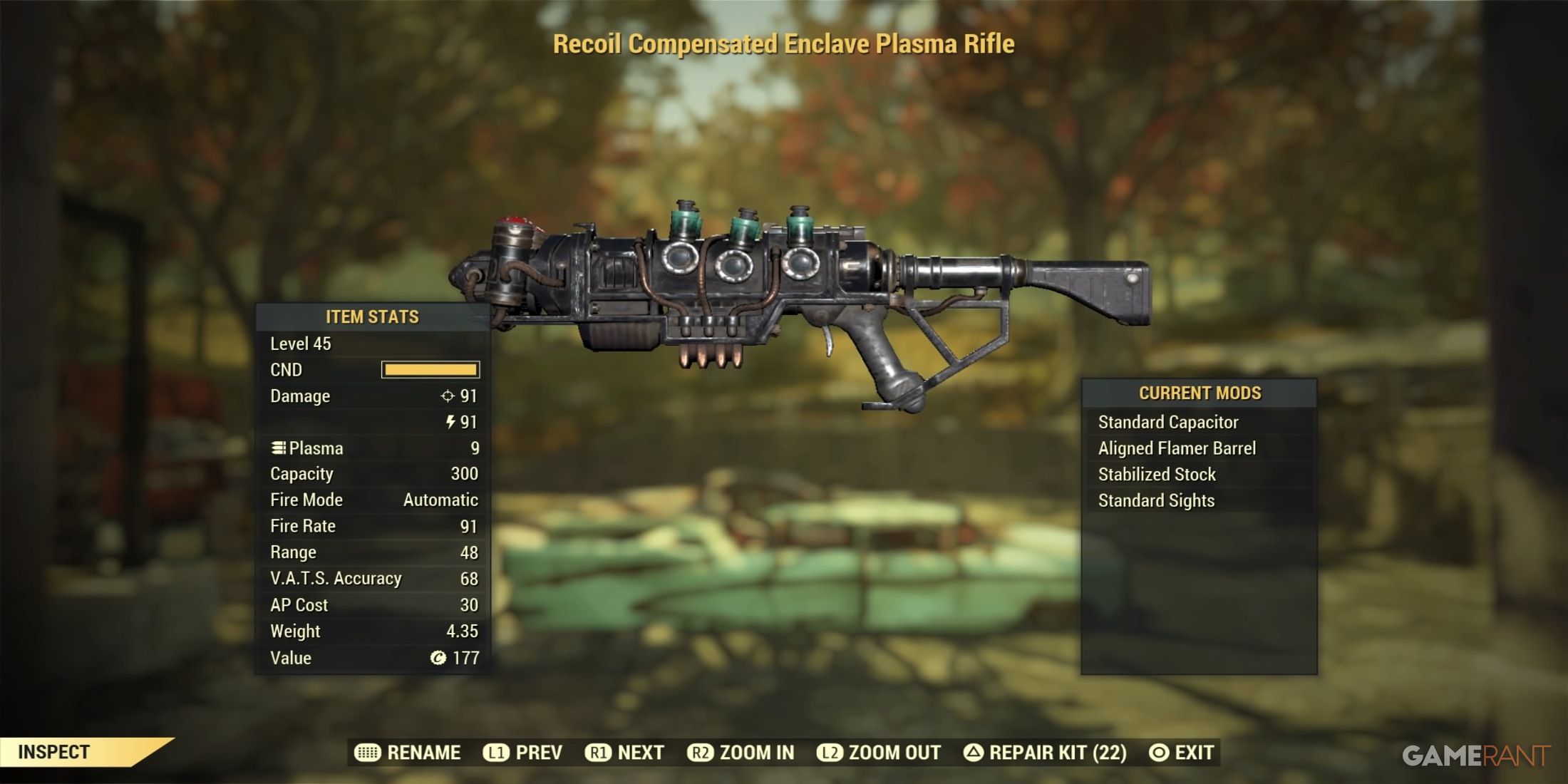 Enclave Plasma Rifle in Fallout 76