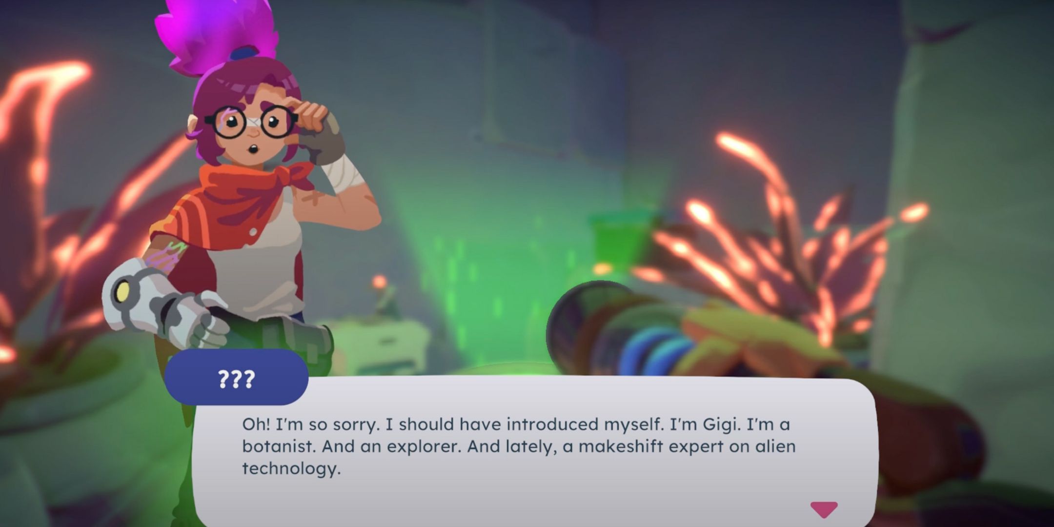 Gigi's introduction in Slime Rancher 2.