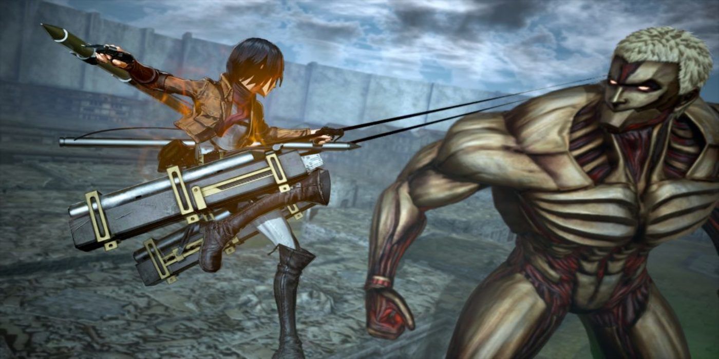 Mikasa and Reiner from the Attack on Titan 2 Video Game