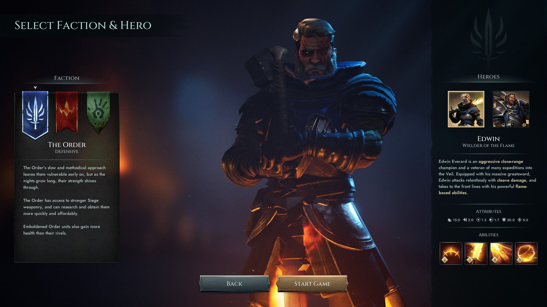 Edwin in Age of Darkness Hero Selection Screen