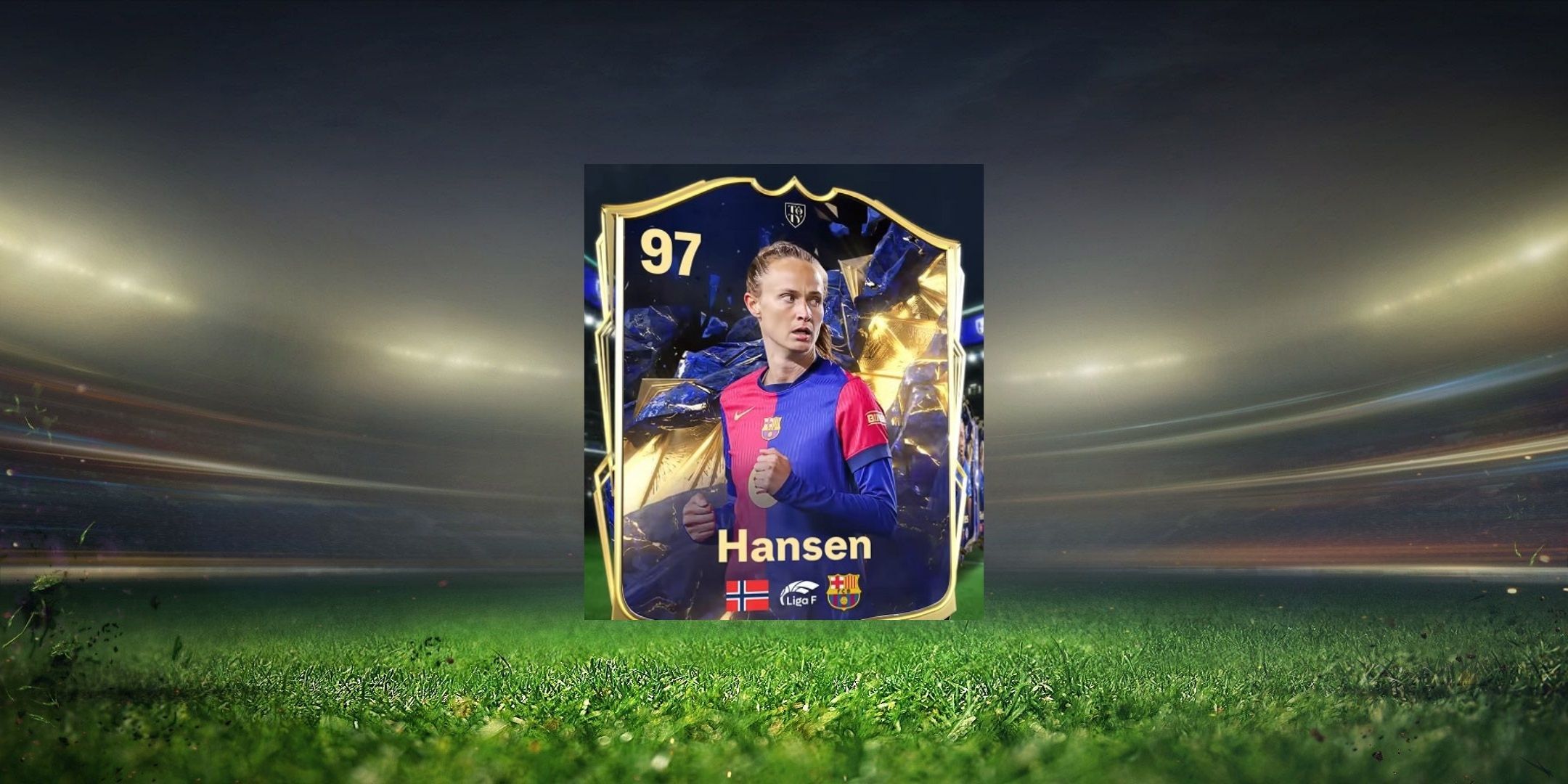 Caroline Graham Hansen's TOTY card in EA Sports FC 25.