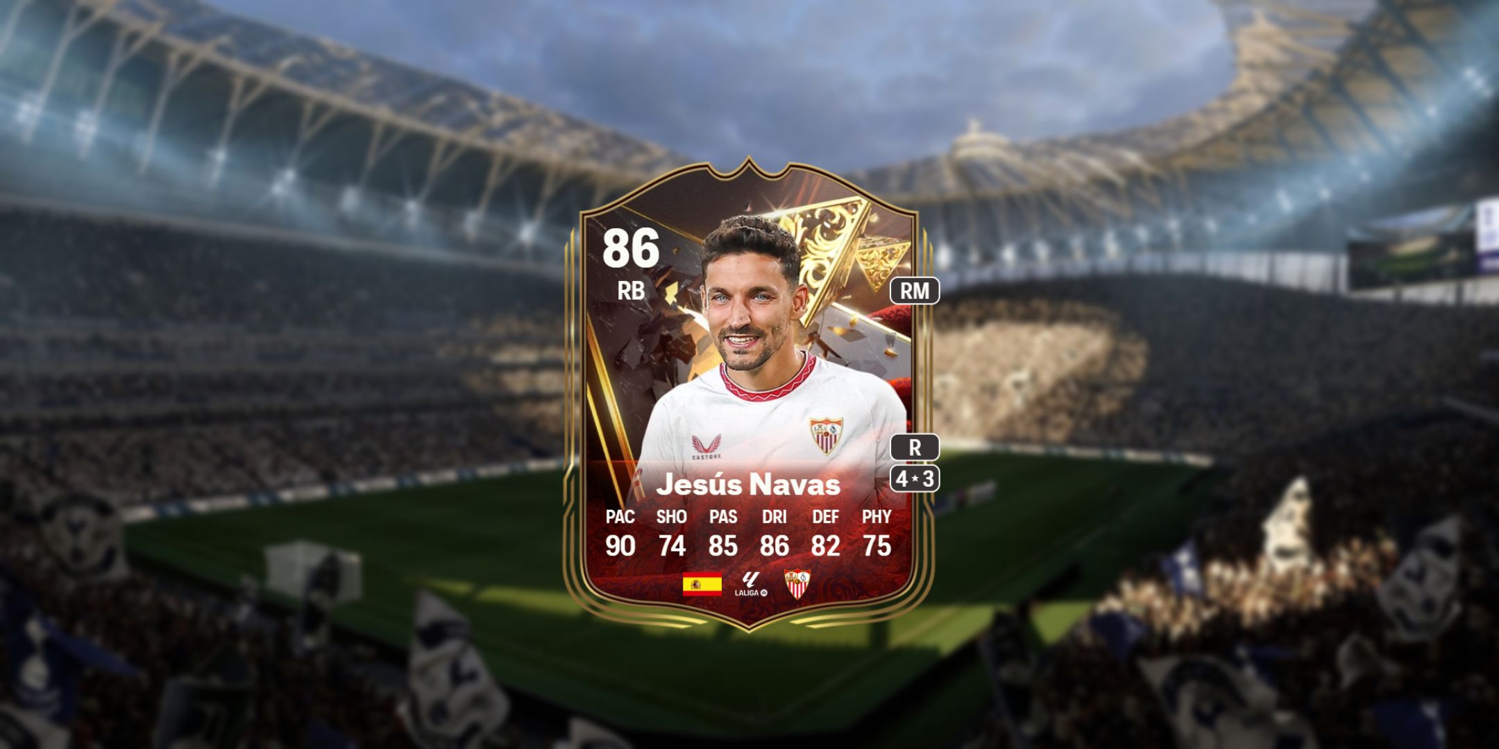 Jesus Navas's card in EA Sports FC 25.