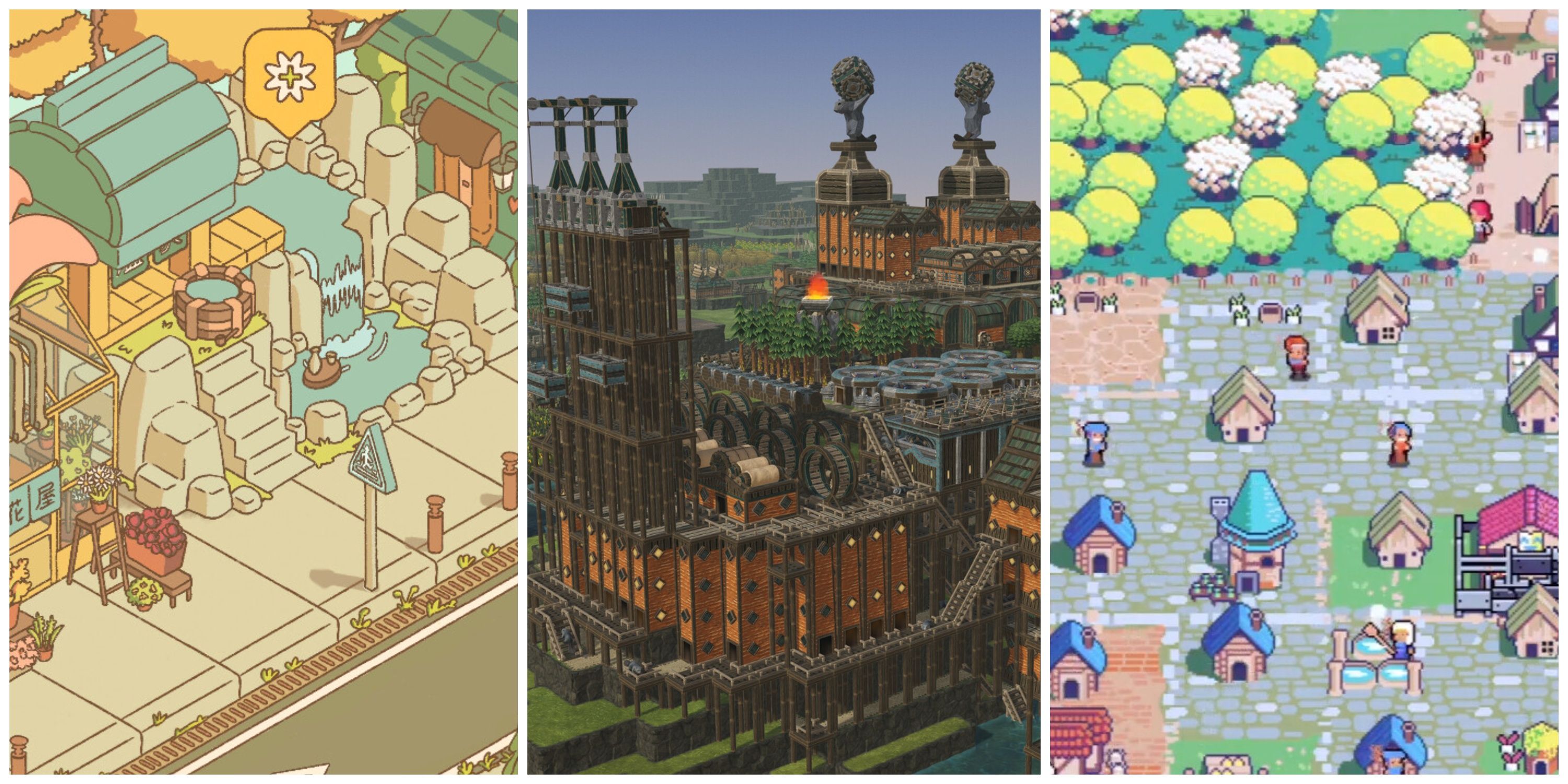 Best Indie City Builders (Featured Image) - Minami Lane + Timberborn + DotAGE