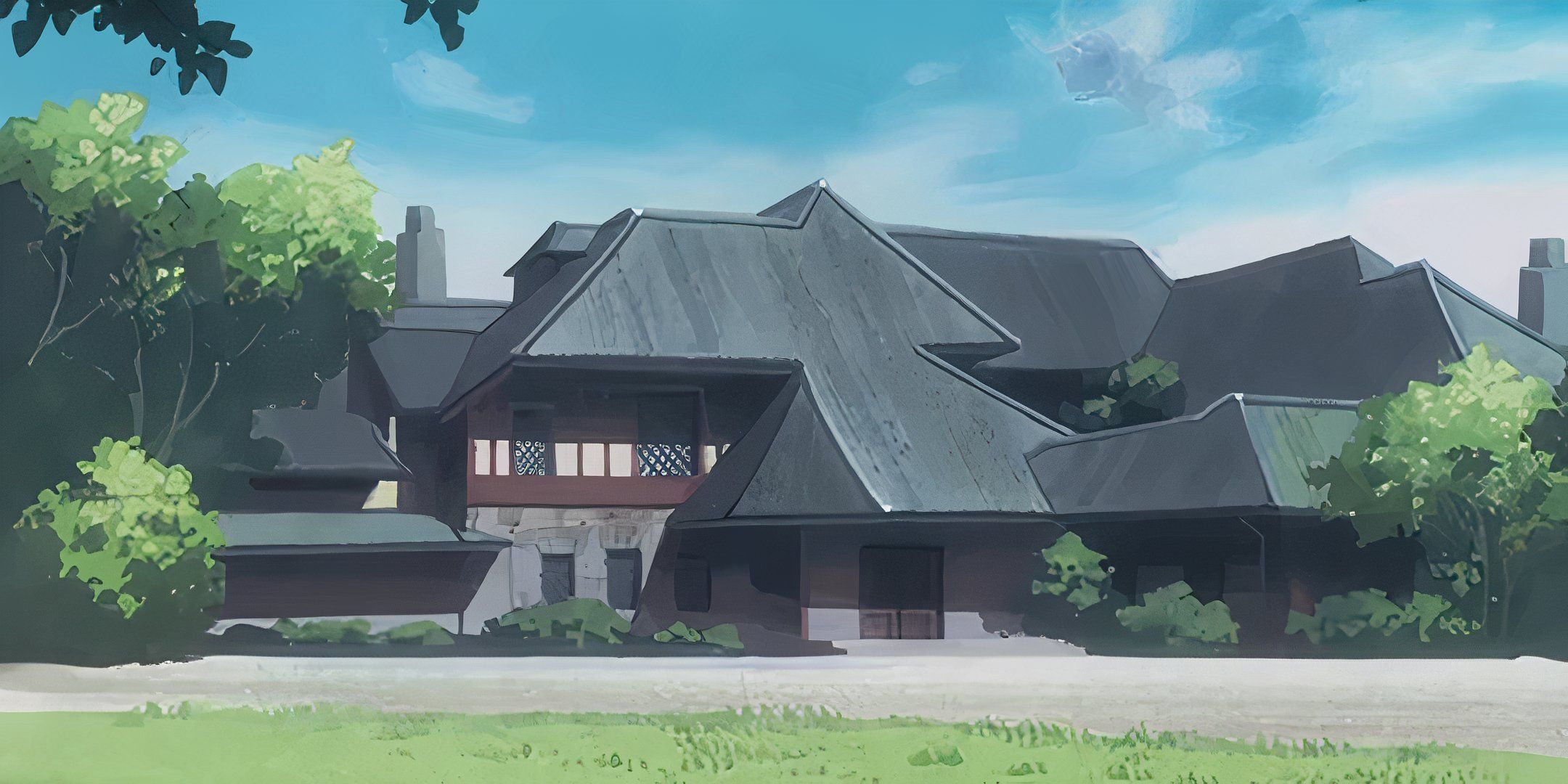 Screenshot of the Bount Mansion from Bleach.