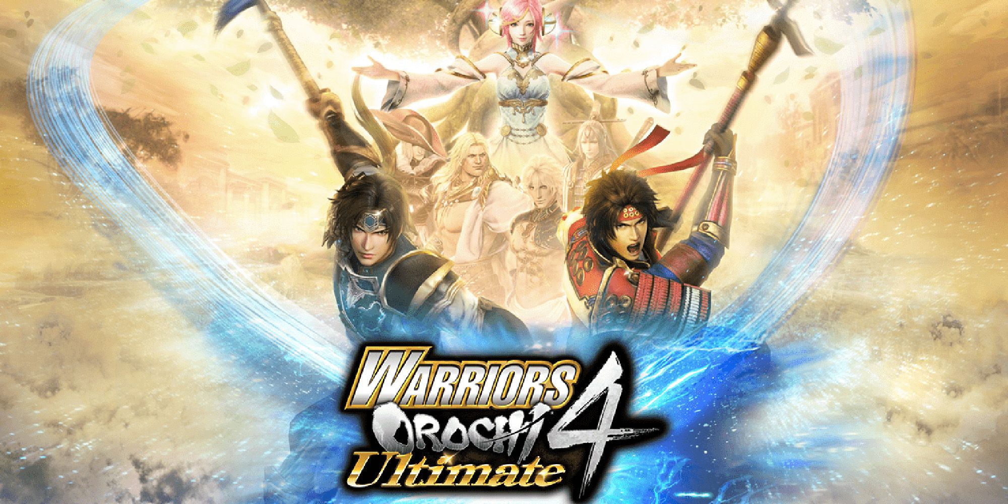 Warriors Orochi 4 Ultimate key art featuring the title and main characters.