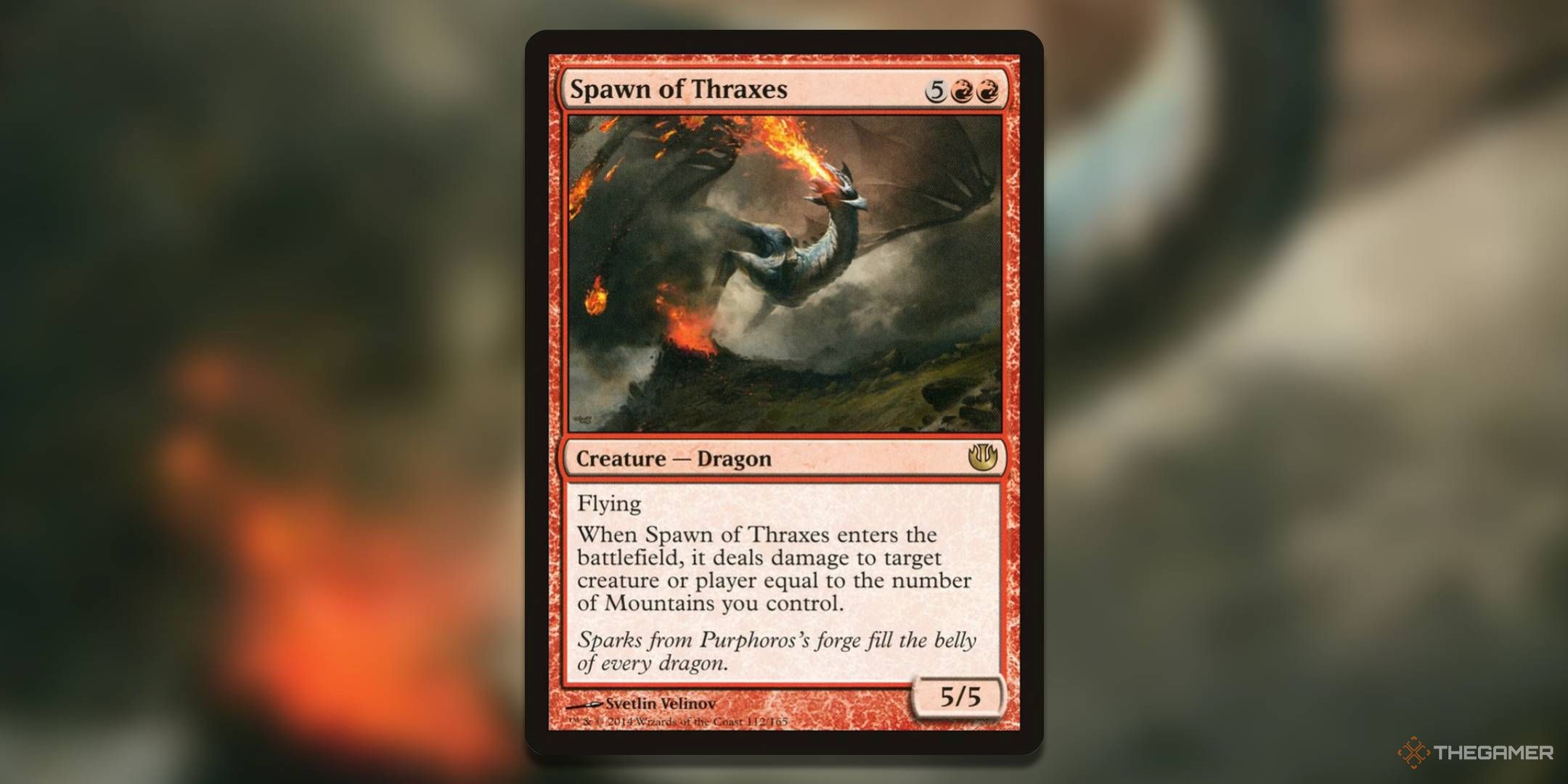 The Spawn of Thaxes card, from Journey into Nyx.