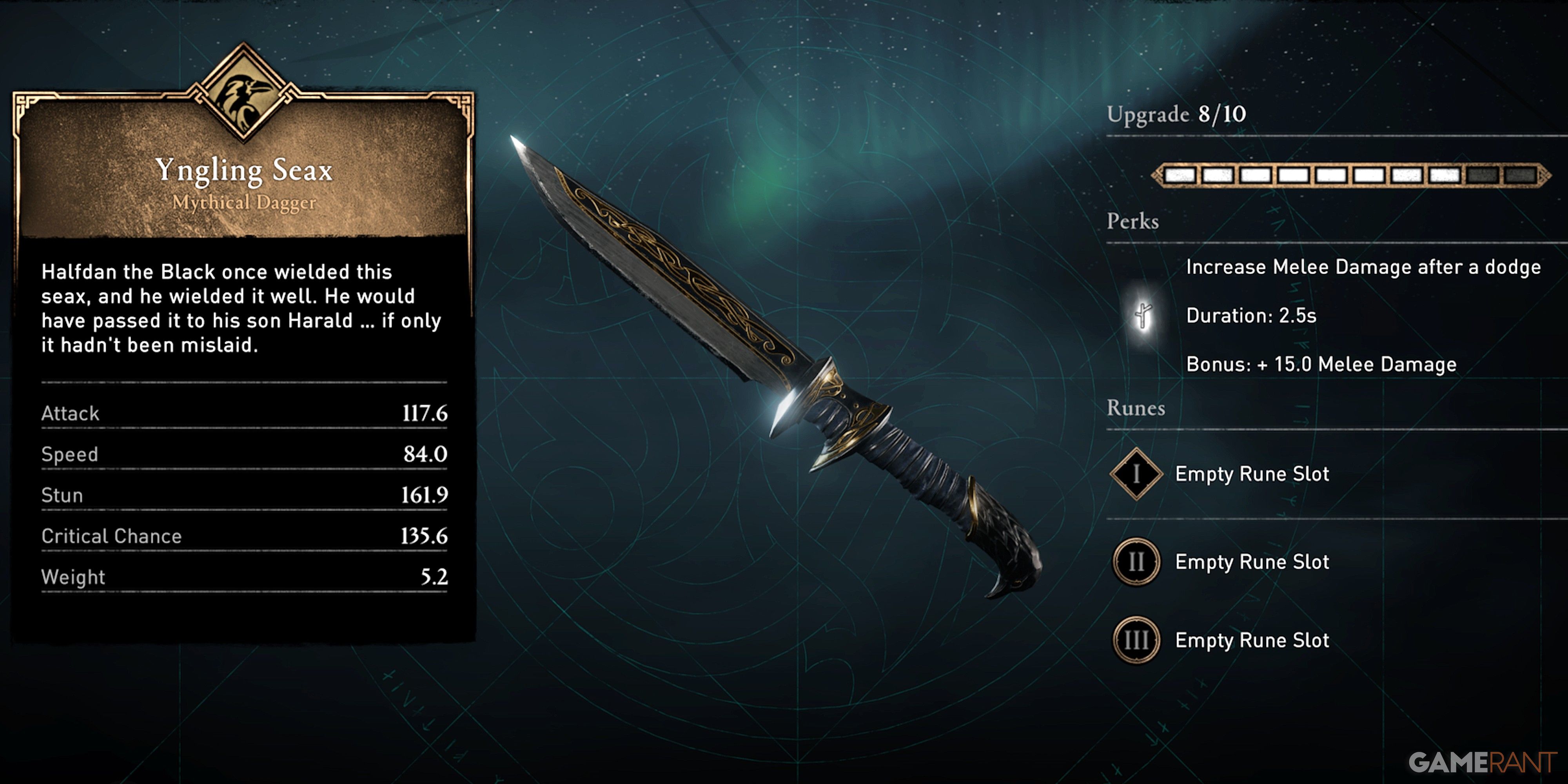 Assassin's Creed Valhalla Yngling Seax Dagger