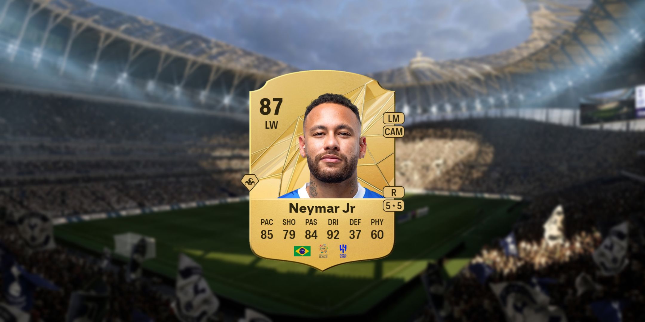 Neymar Jr's card in EA Sports FC 25.