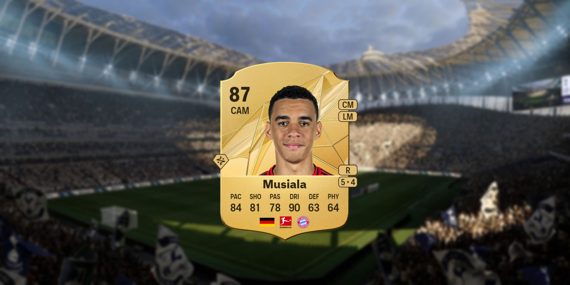 Jamal Musiala's card in EA Sports FC 25.