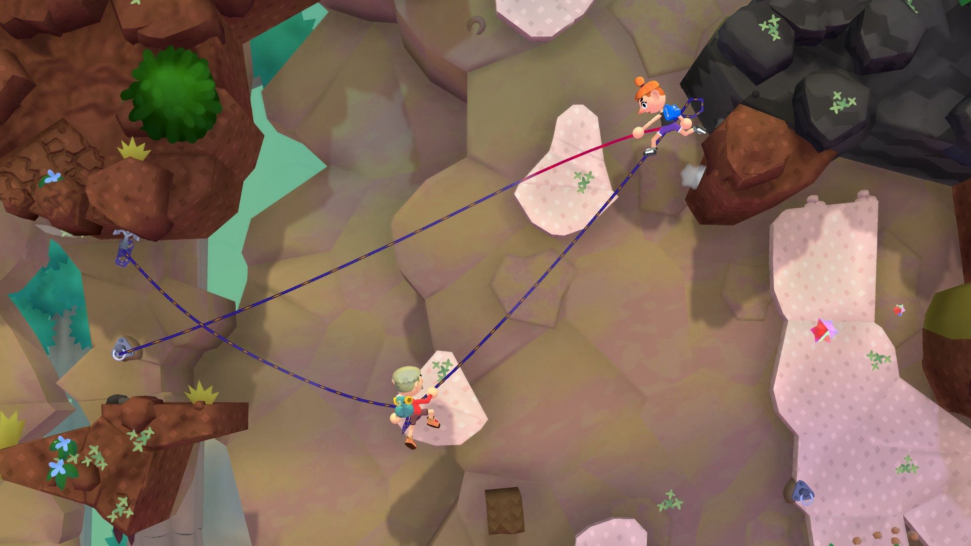 Two players climbing in Surmount: A Mountain Climbing Adventure.