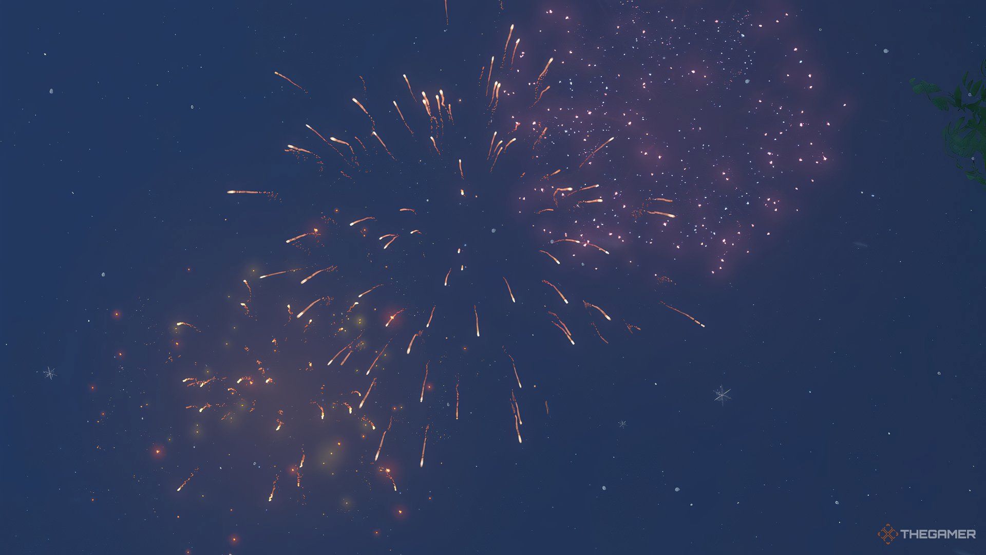 Fireworks are launched in the sky in Infinity Nikki.