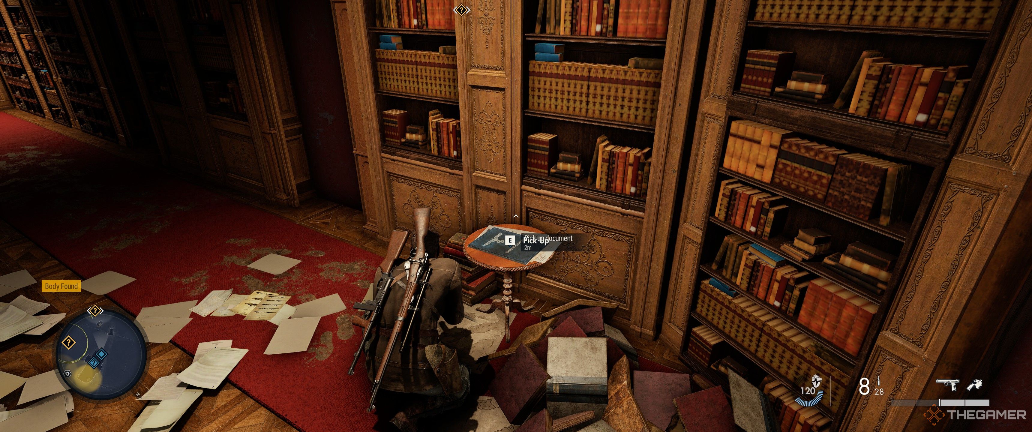 The files in the library in Sniper Elite: Resistance.