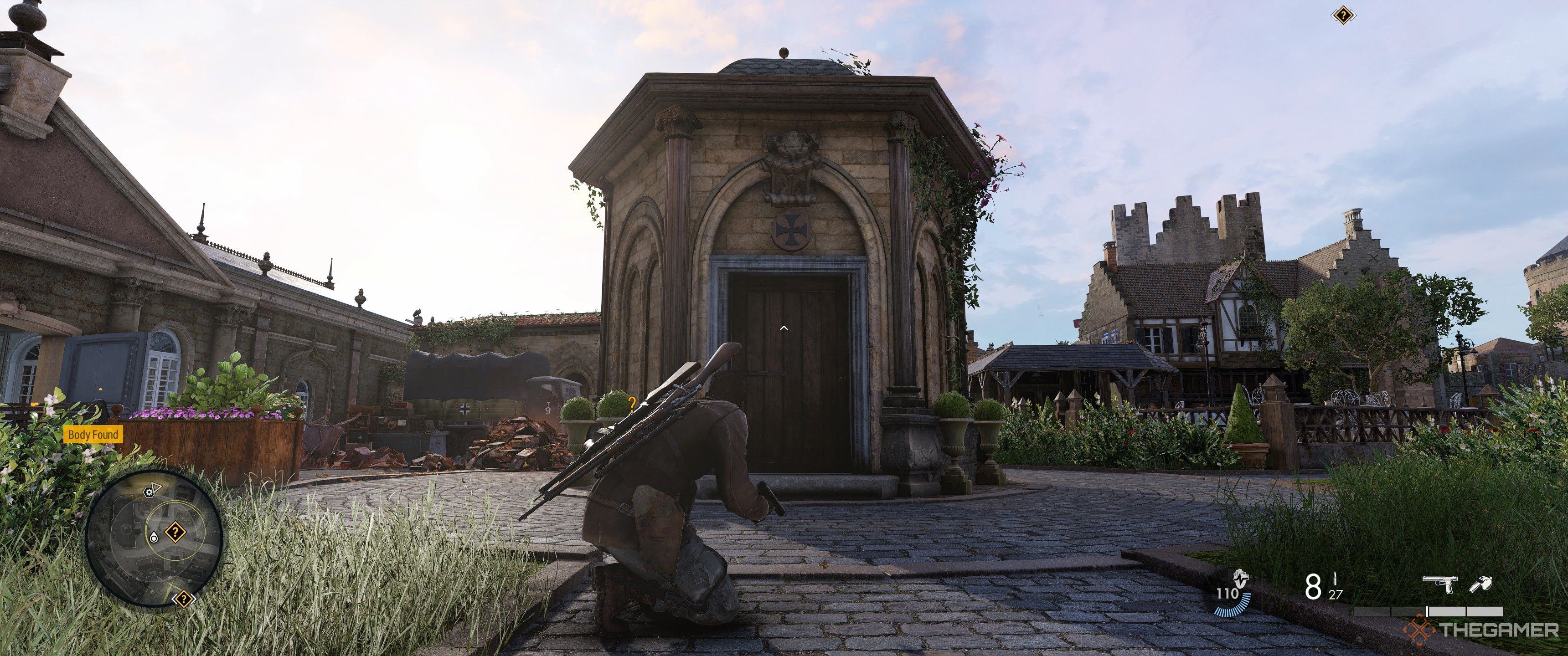 Entrance to the tunnels in Sniper Elite: Resistance.