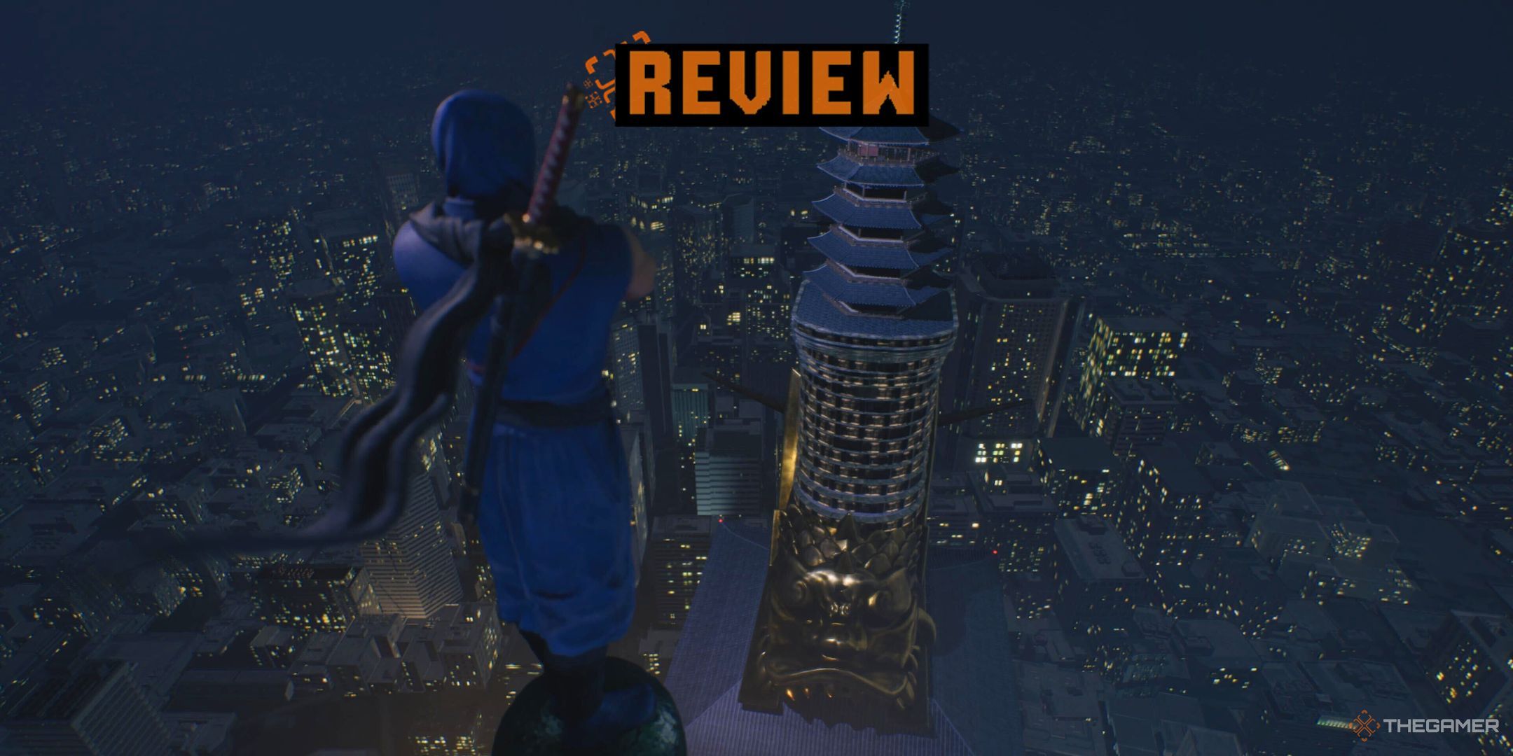 Ryu standing above a tower in the review card for Ninja Gaiden 2 Black.