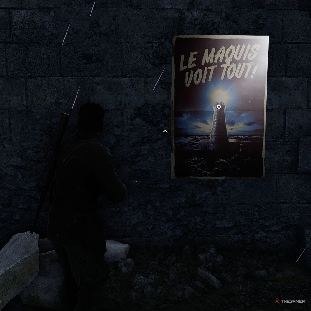 The Le Maquis Voit Tout Propaganda Poster in Sniper Elite: Resistance.