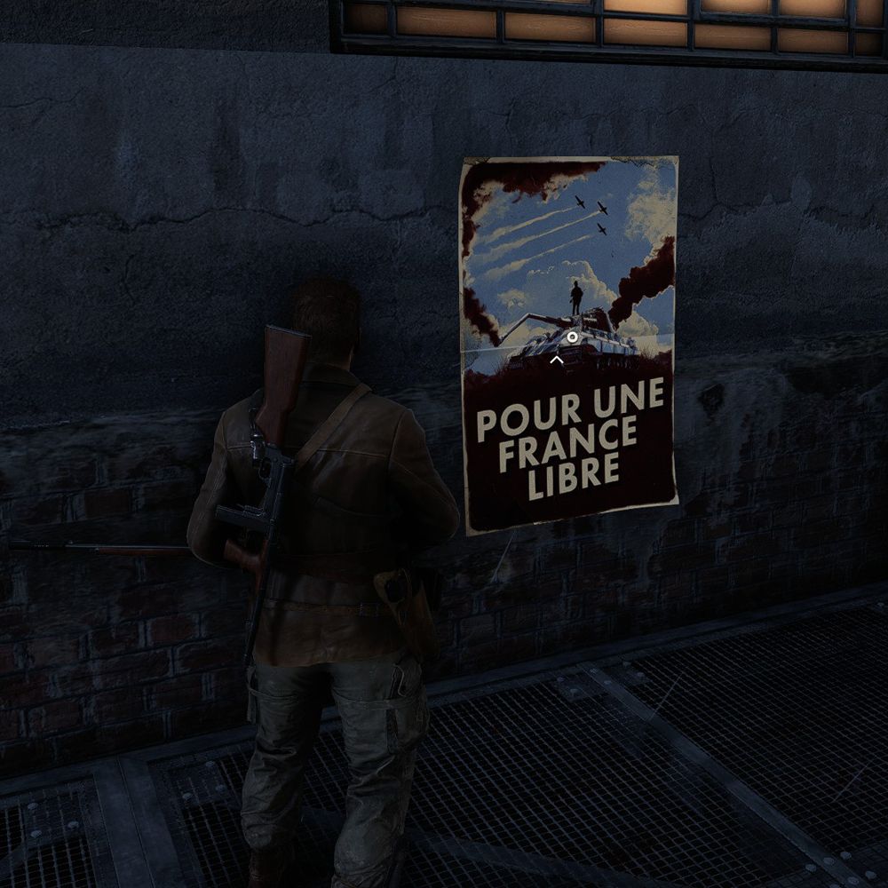 Pour Une France Libre Propaganda Mission Poster in Sniper Elite: Resistance.