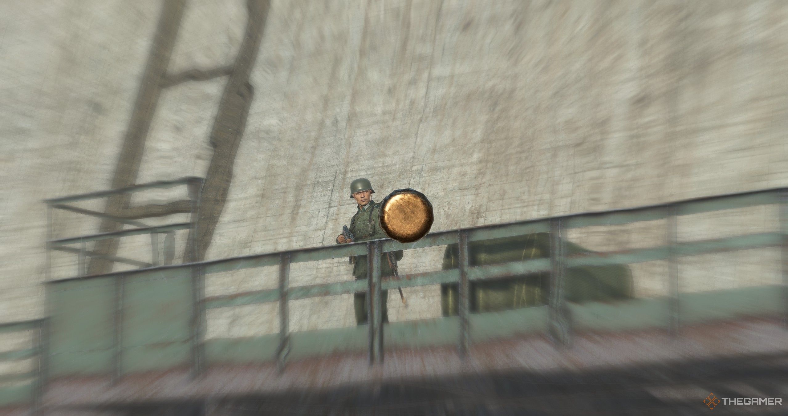 A photo from Sniper Elite: Resistance showing the player shooting an enemy.