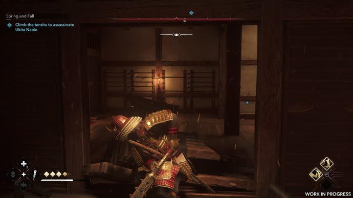 Yasuke batters down a wooden door in Assassin's Creed Shadows.