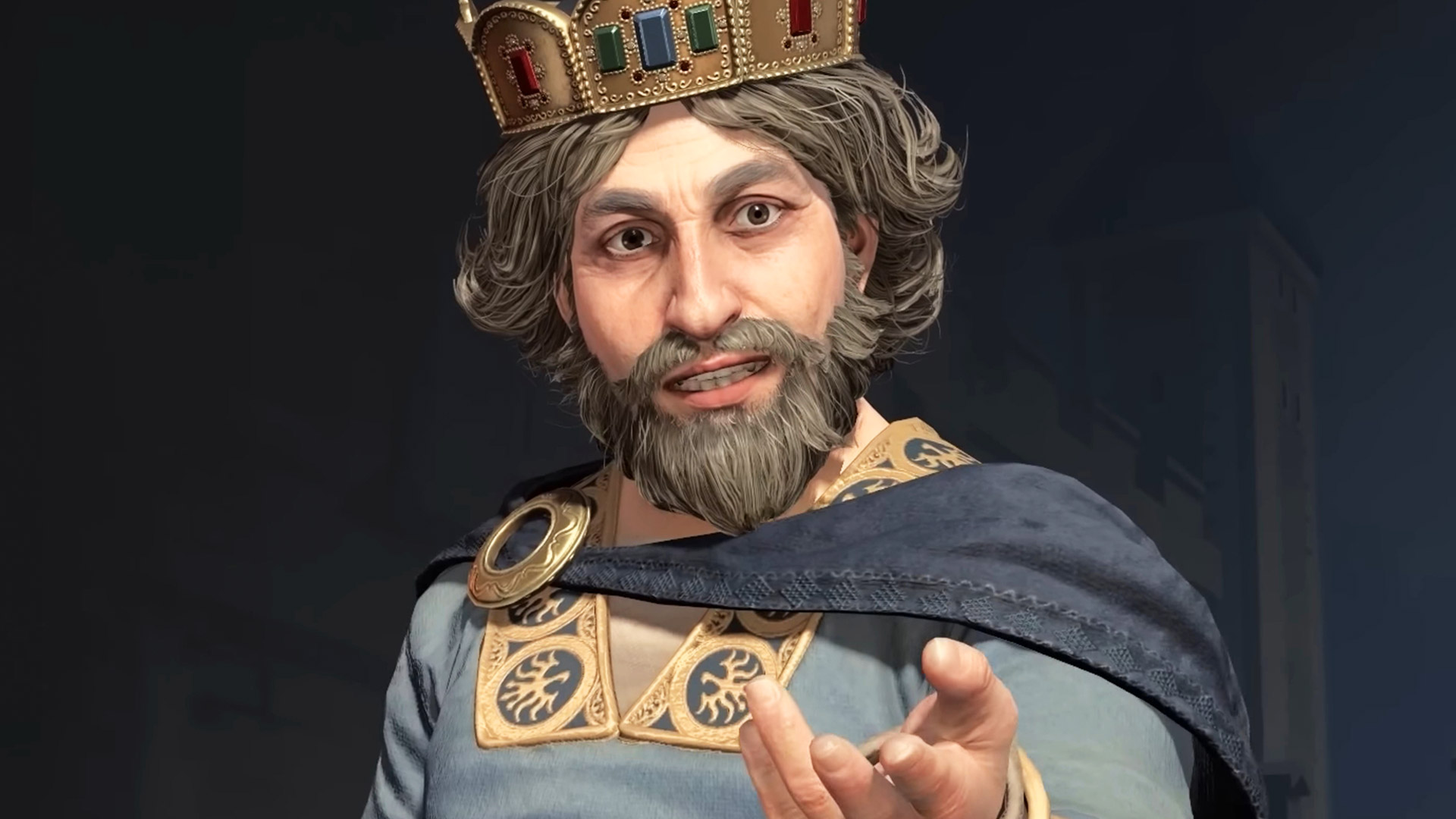 Civilization 7 leaders: Charlemagne in blue