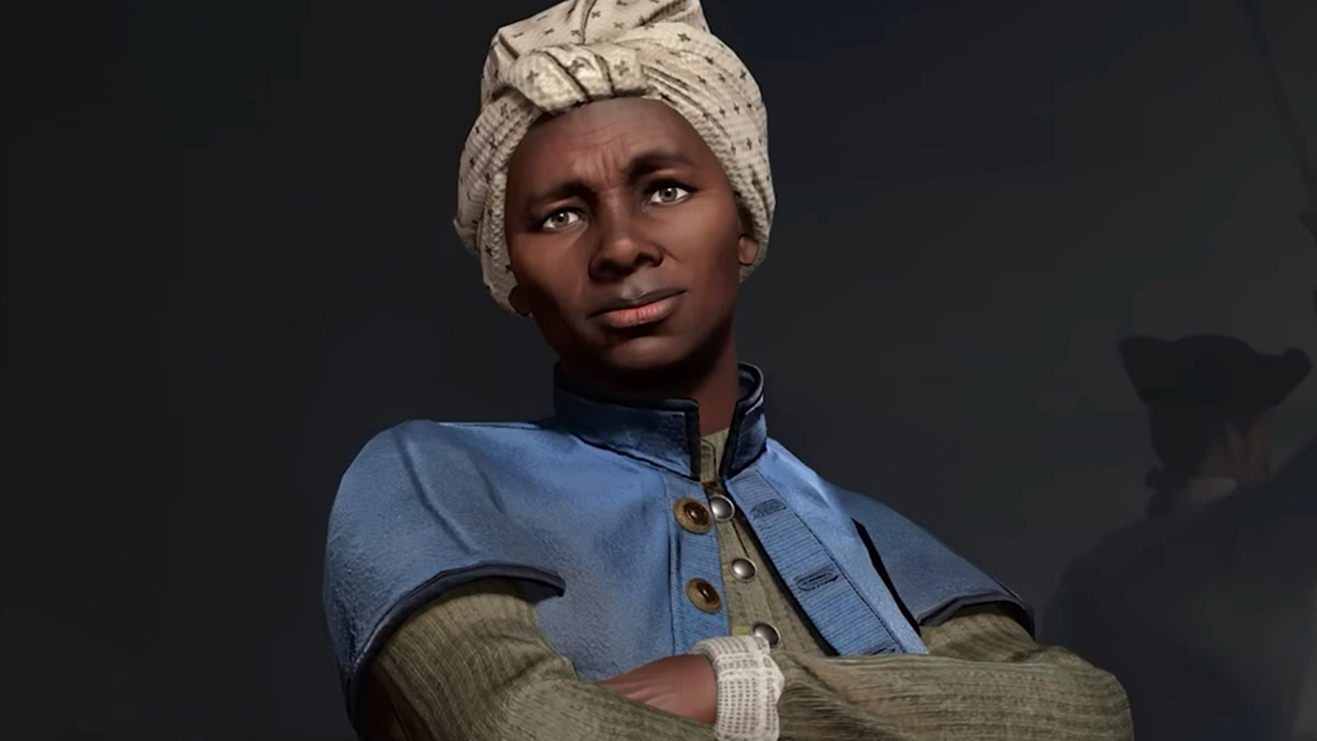 Civilization 7 leaders: Harriet Tubman in a blue jacket