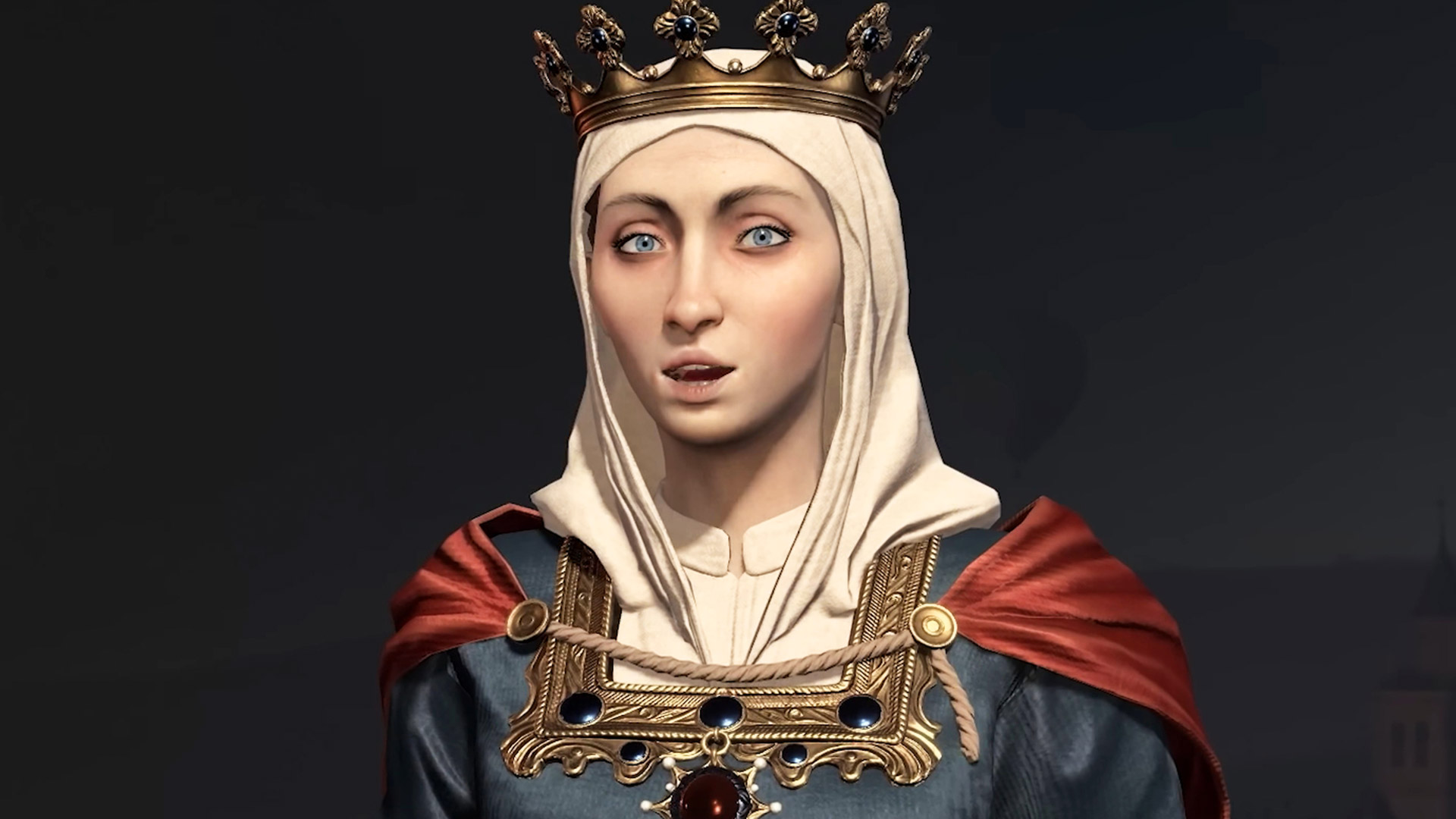 Civilization 7 leaders: Isabella in blue garb