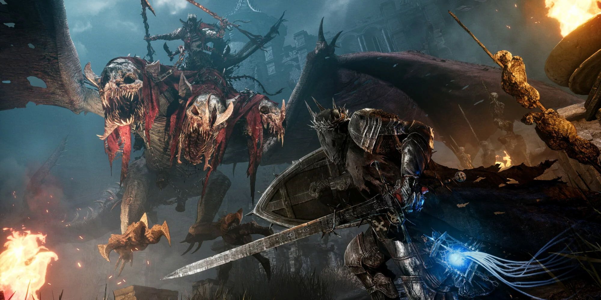 Harkyn fighting with the Hollow Crow in Lords of the Fallen