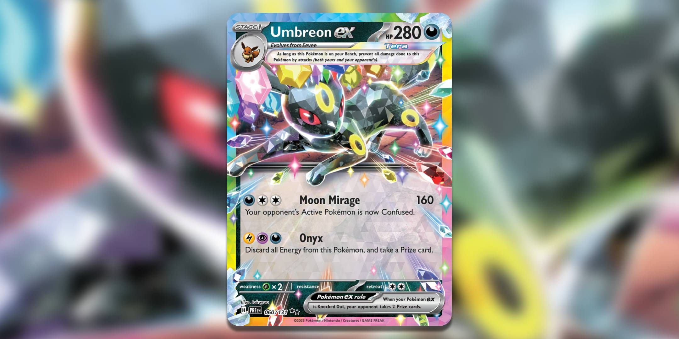 The Pokemon TCG card Umbreon ex by takuyoa.