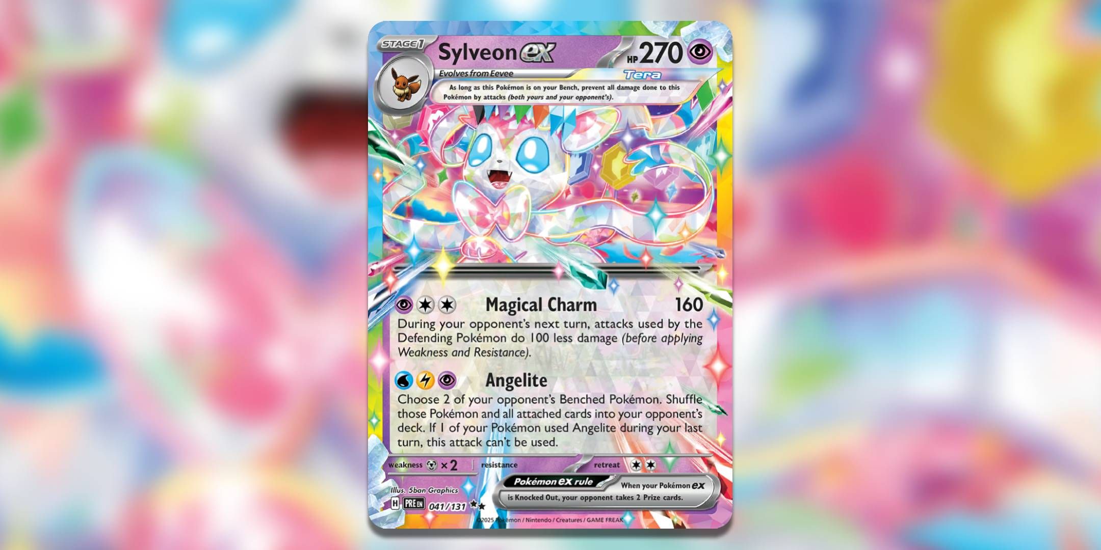 The Pokemon TCG card Sylveon ex by 5ban Graphics.