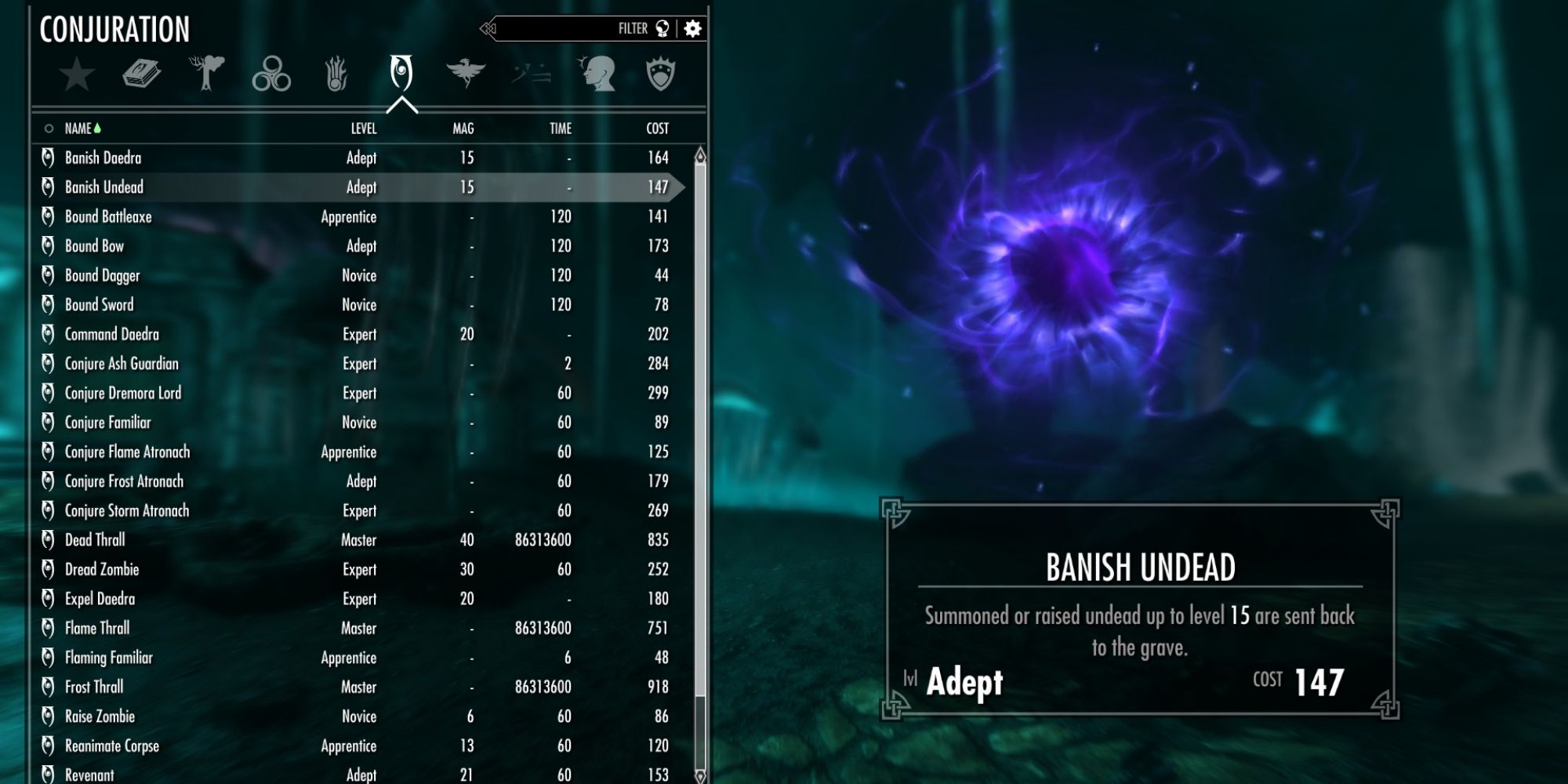 Skyrim Spellbook Banish Undead