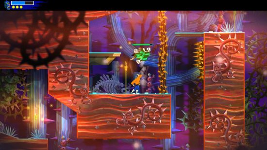 juan giving an uppercut in guacamelee 2