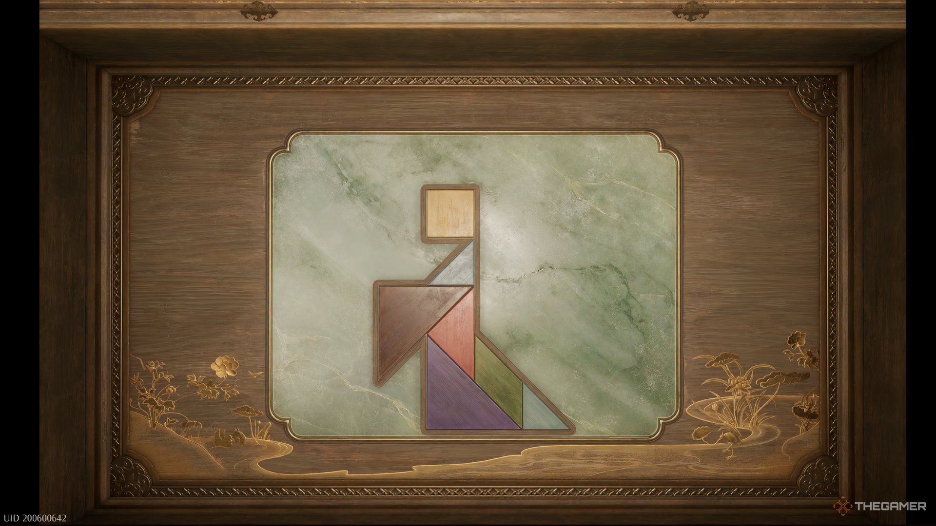 The solution for the second Whim Tangram is shown in Infinity Nikki.