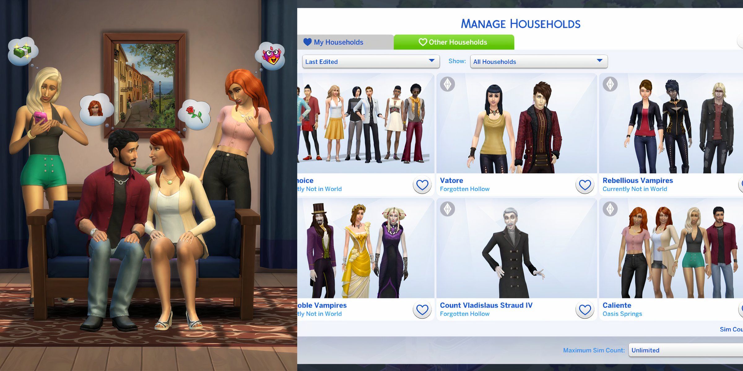 The Maxis Filled Lore Save File in The Sims 4