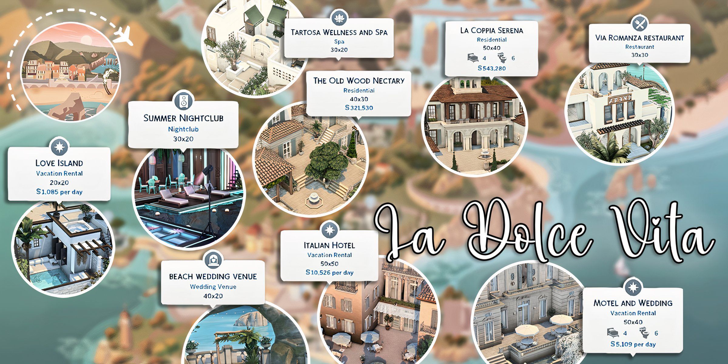 La Dolce Vita Save File, which renovates Tartosa in The Sims 4