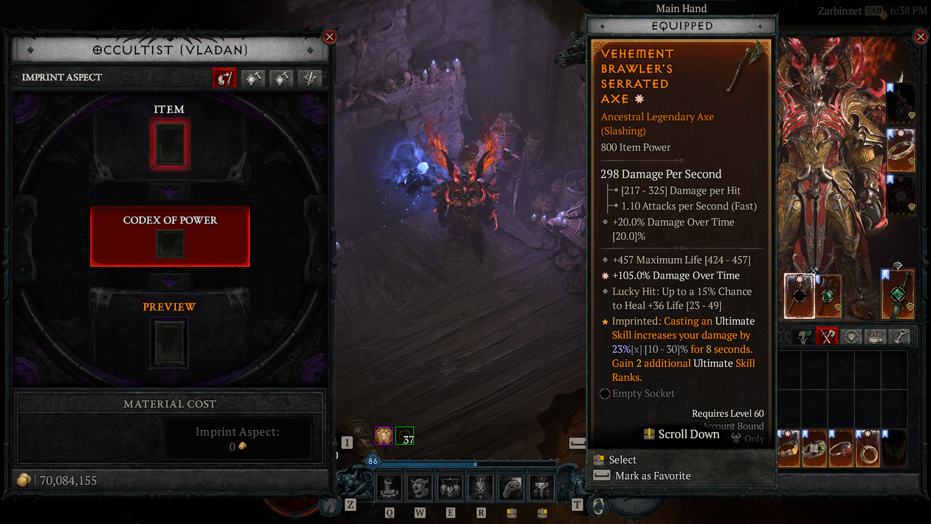 The Vehement Brawler's Aspect in Diablo 4