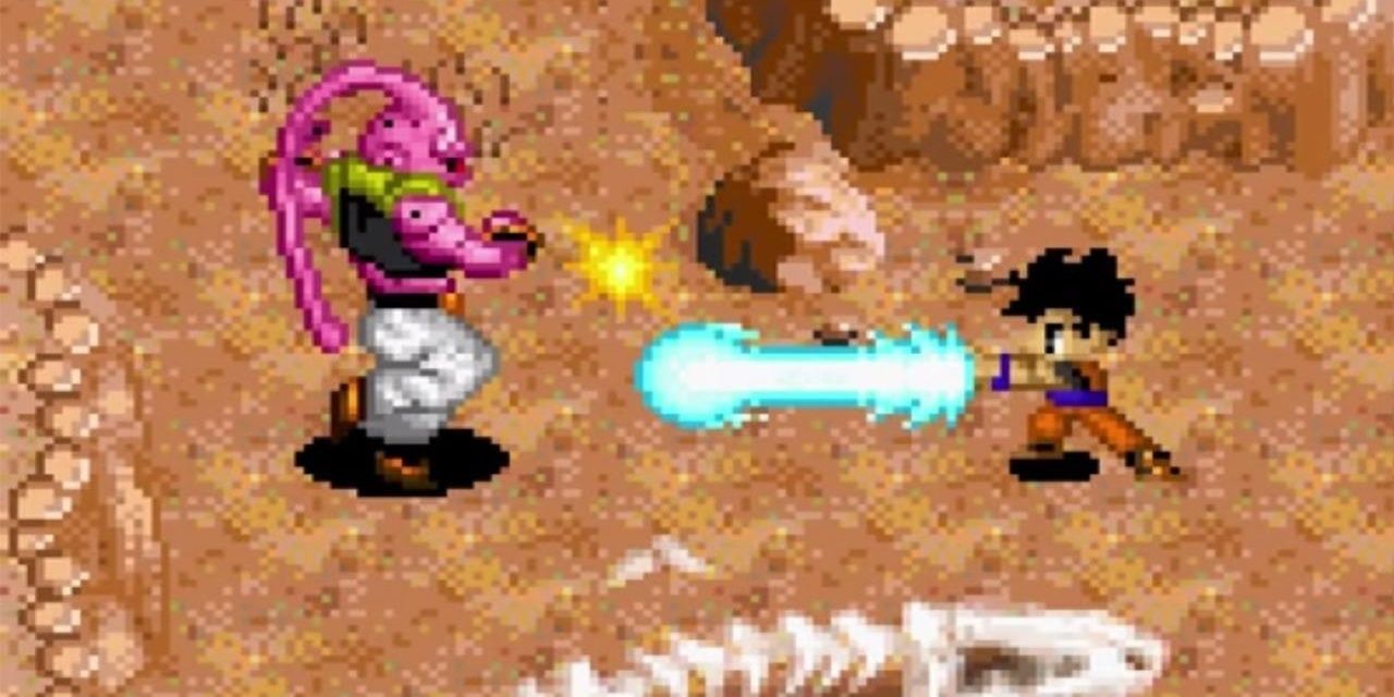 Dragon Ball Z Buu's Fury Goku firing 