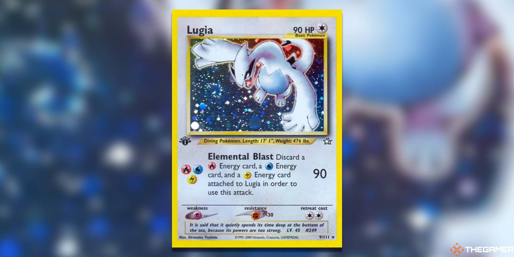 Lugia from Neo Genesis in the Pokemon TCG.