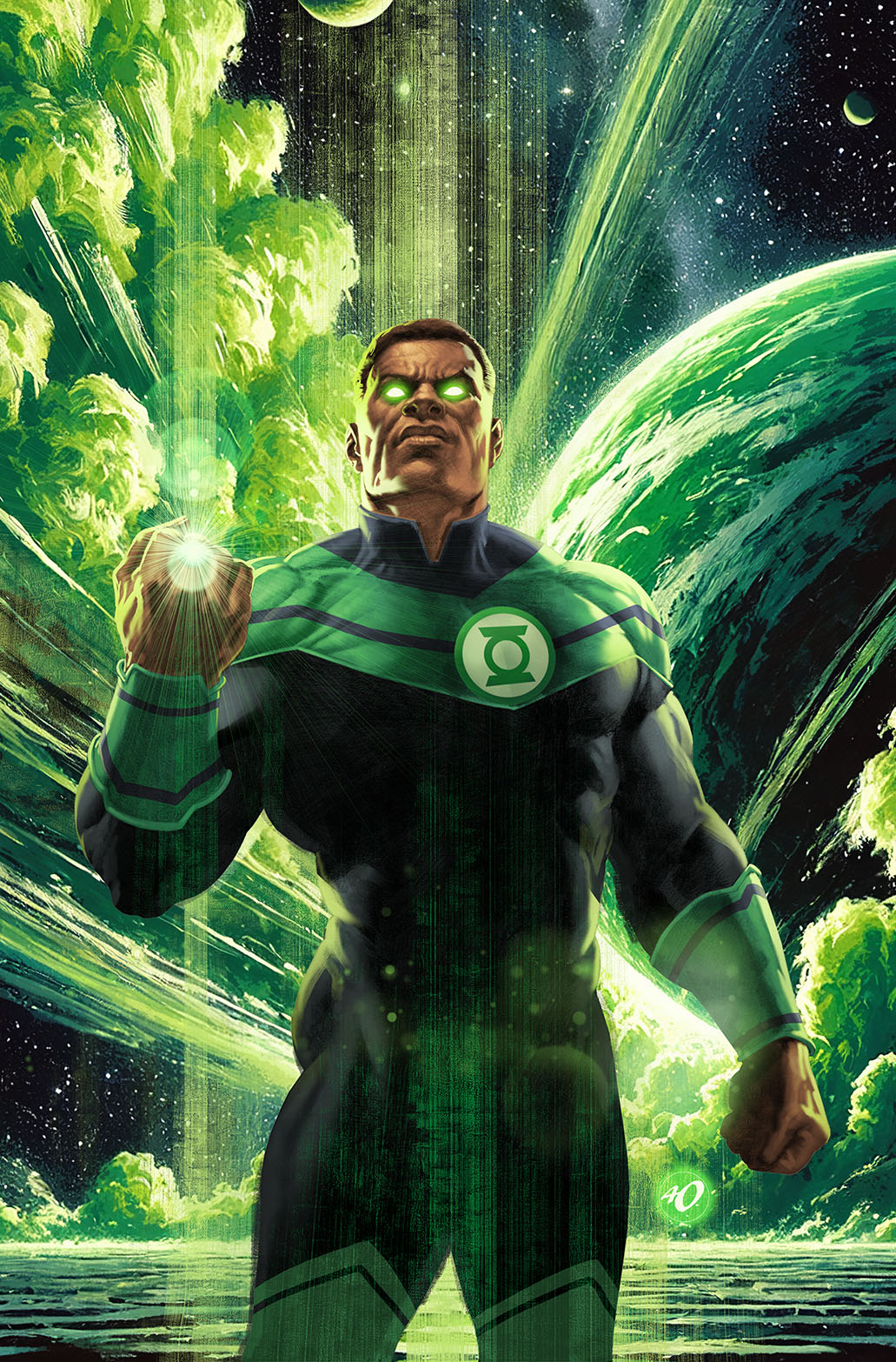 Ariel Olivetti's variant cover for Green Lantern Corps #1.