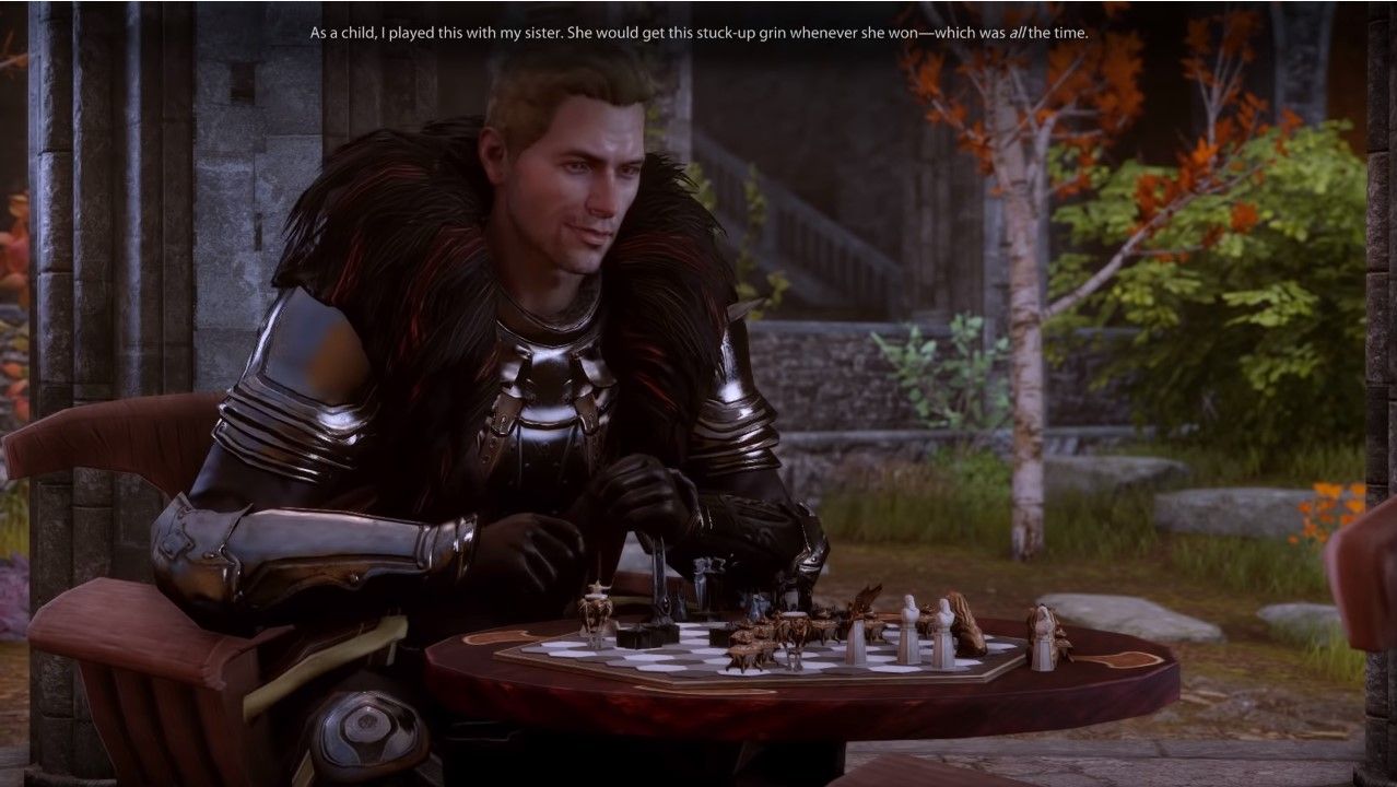 Playing chess with Cullen in Dragon Age: Inquisition.