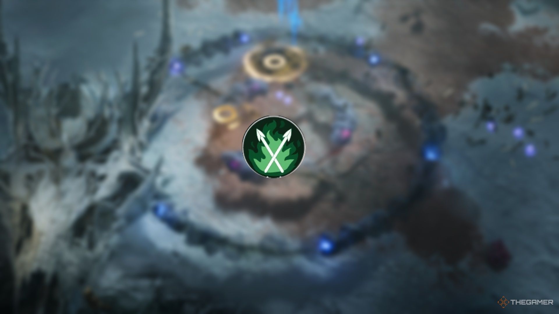 The icon of the Aimed Shots skill in Jotunnslayer. 